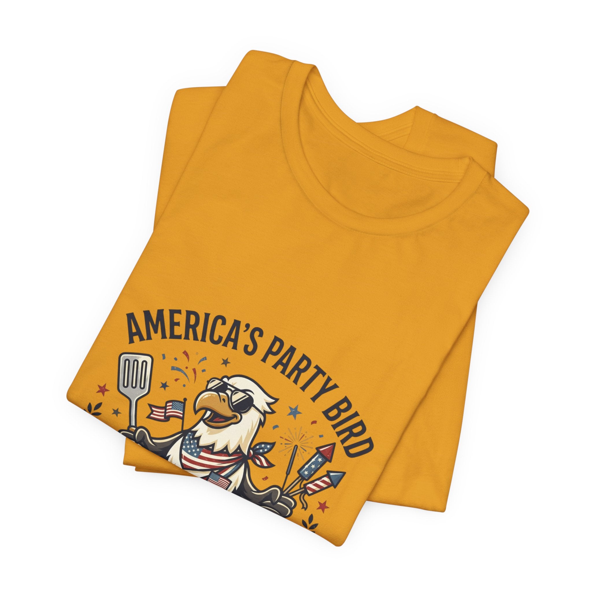 America's Party Bird T-Shirt — Patriotic Eagle BBQ & Fireworks Tee
