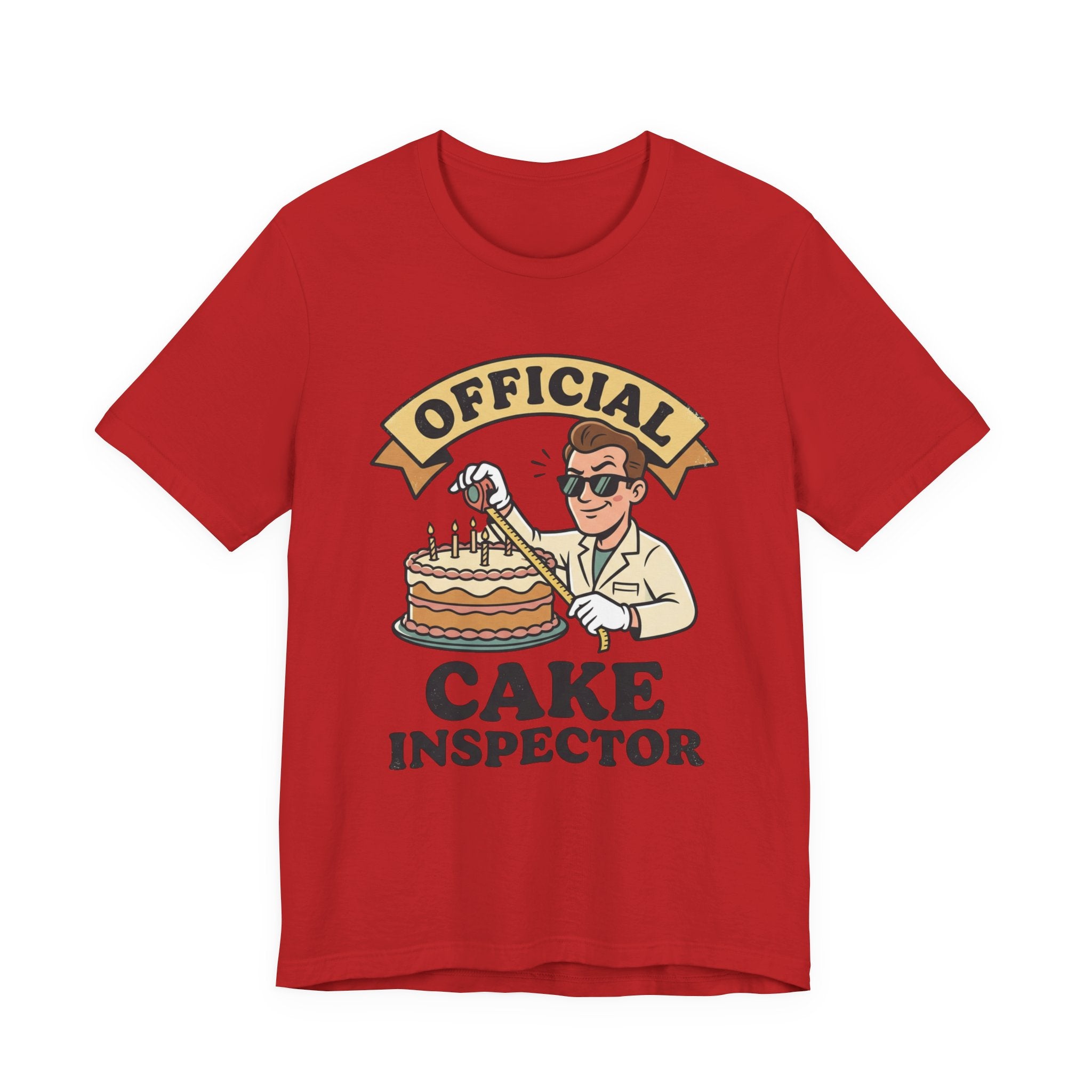 Cake Inspector T-Shirt — "Official Cake Inspector" Funny Baking Tee