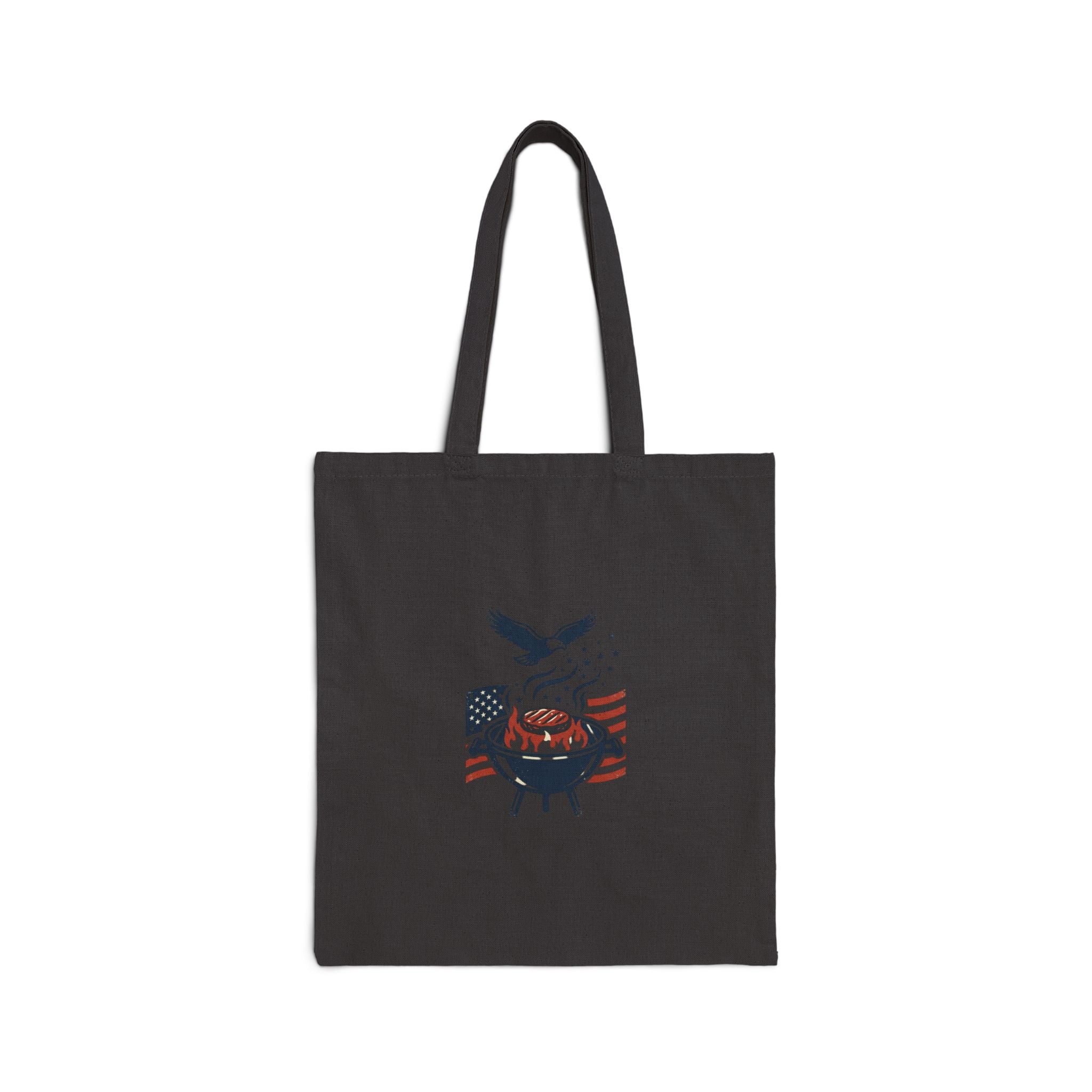 Faith & Freedom BBQ Tote, Patriotic Vintage Americana July 4th, Liberty Canvas Tote