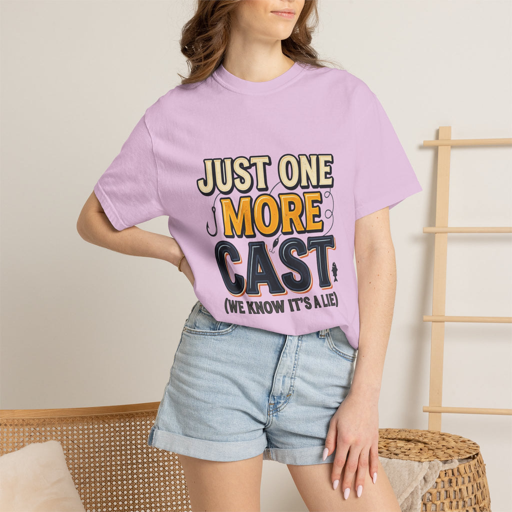 Fishing T-Shirt — "Just One More Cast (We Know It's A Lie)" Graphic Tee
