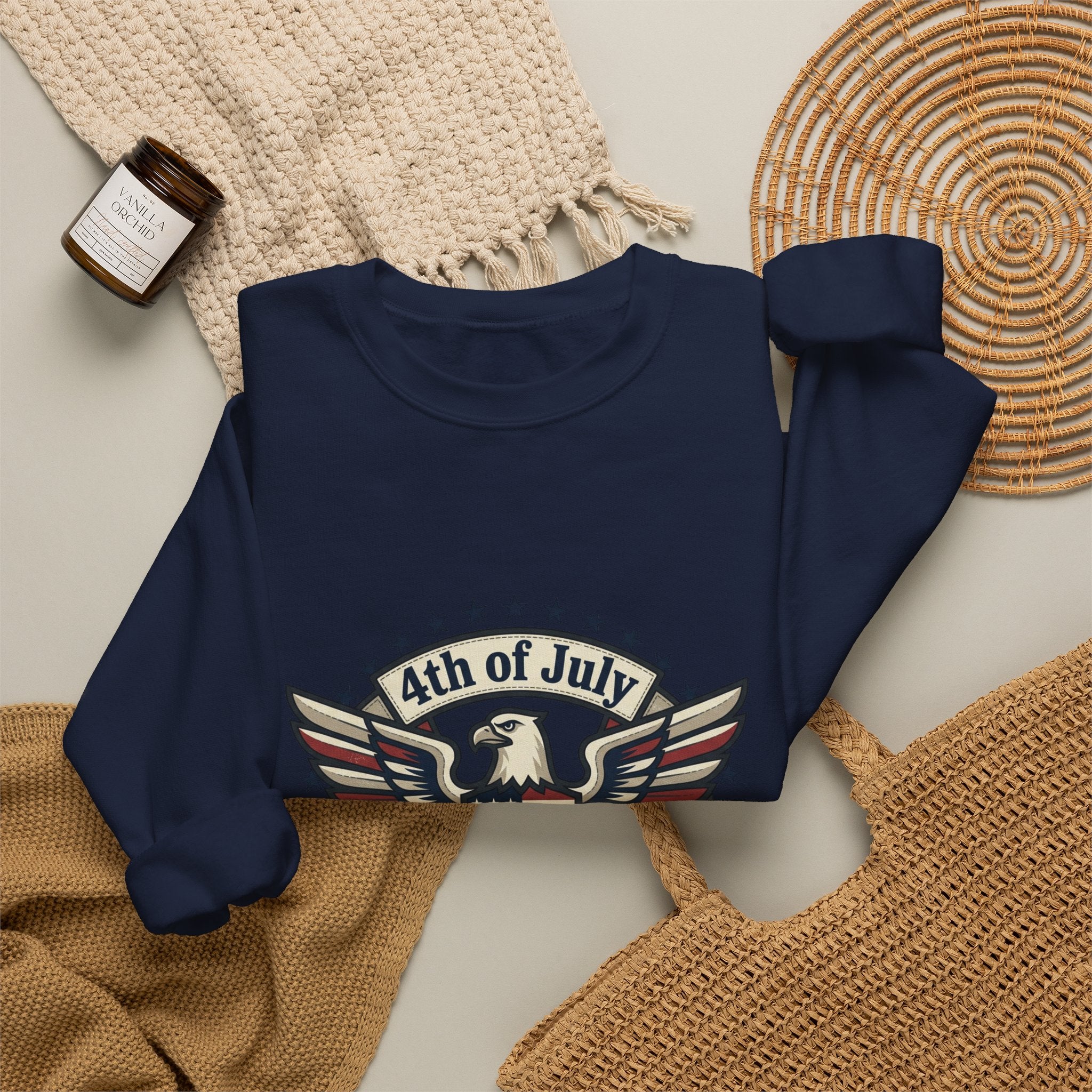 Faith & Freedom 4th of July Sweatshirt | patriotic, faith-based, vintage Americana