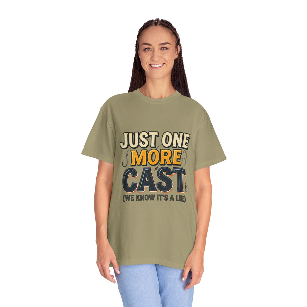 Fishing T-Shirt — "Just One More Cast (We Know It's A Lie)" Graphic Tee