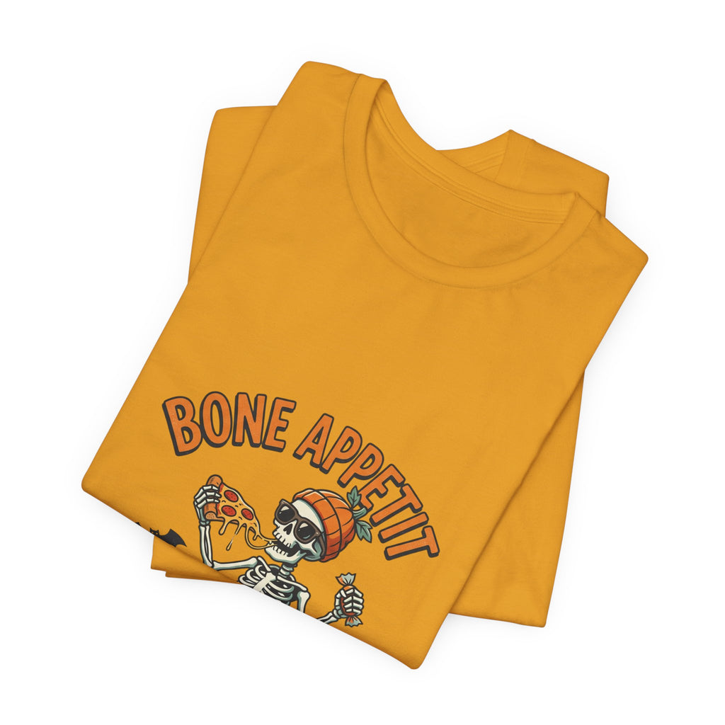 Bone Appetit Halloween T-Shirt — Skeleton Feast of Fright Tee