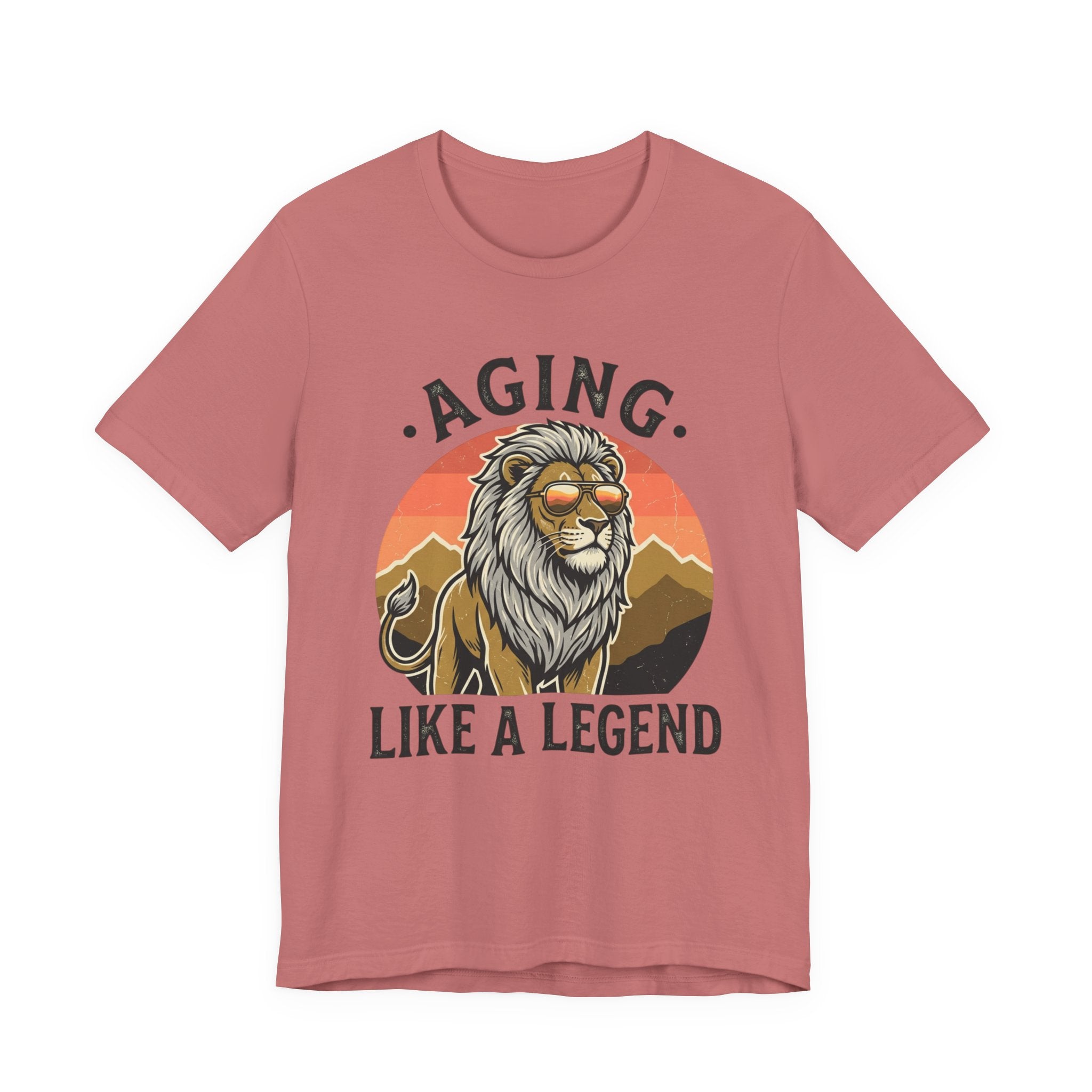 Aging Like a Legend Tee — Vintage Lion Graphic T-Shirt for Men & Women