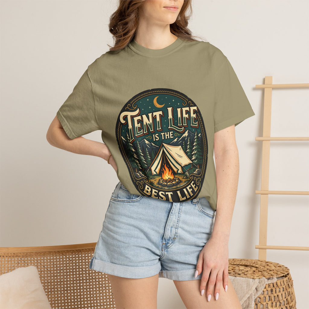Tent Life T-Shirt — 'Tent Life is the Best Life' Camping Graphic Tee