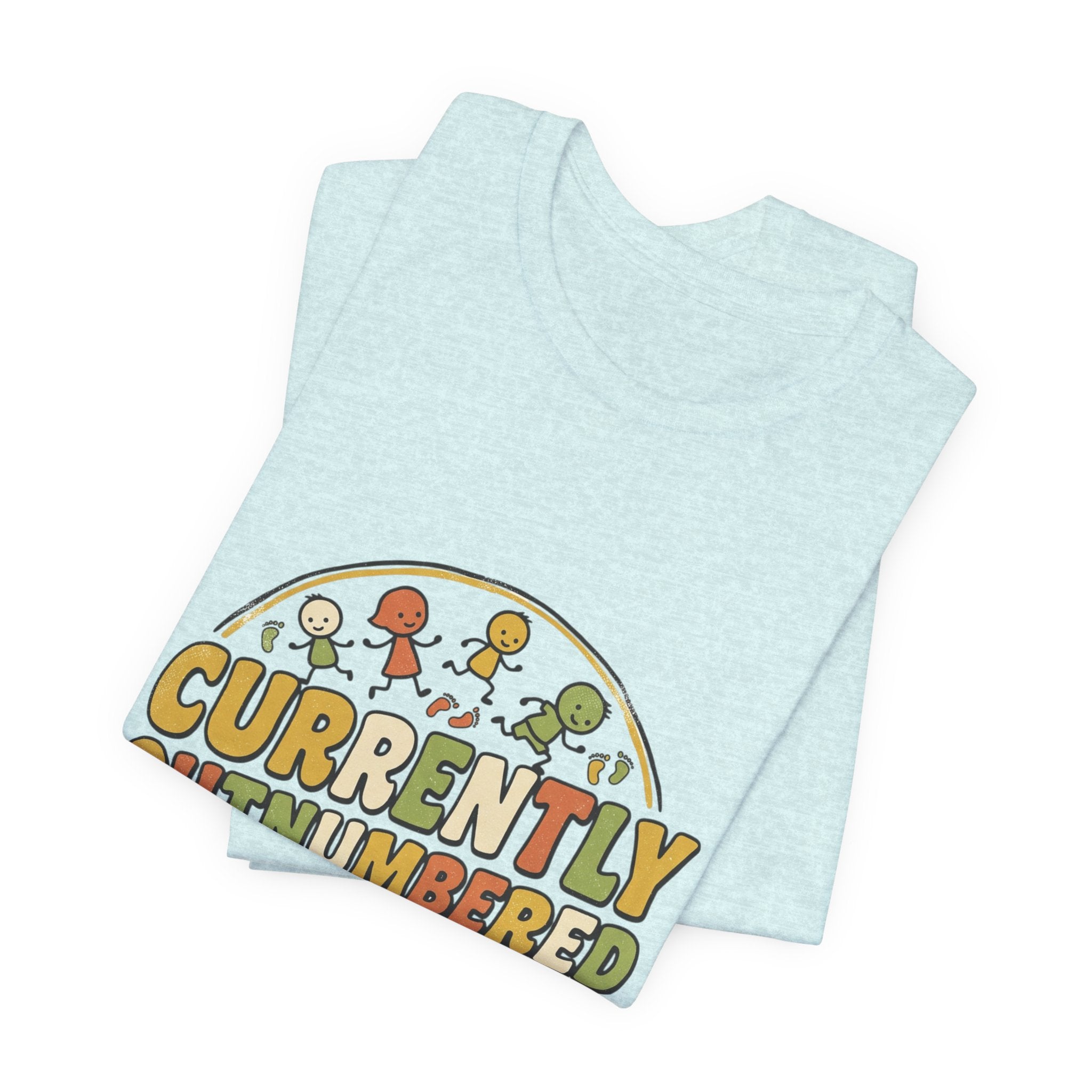 Currently Outnumbered T-Shirt — Funny Family Pregnancy Announcement Tee