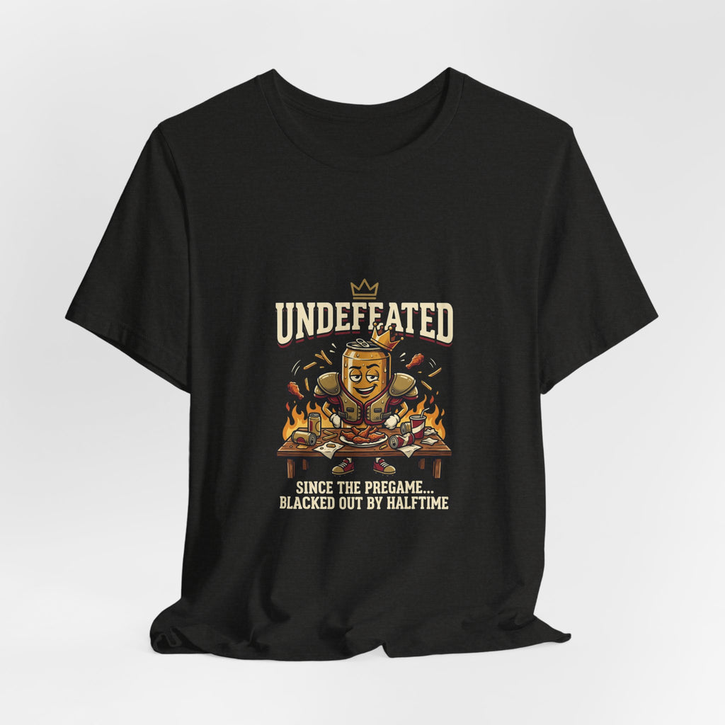 Undefeated Feast Tee — Cartoon King Dining Graphic T-Shirt
