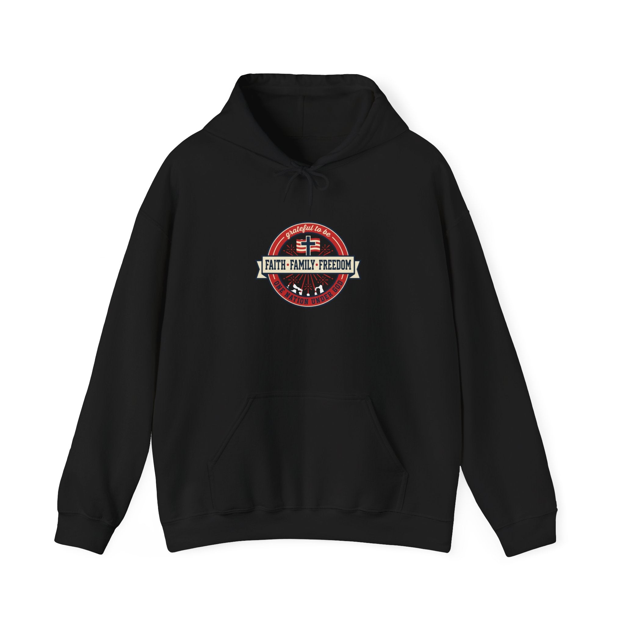 Faith • Family • Freedom Hoodie | Patriotic Vintage Americana, July 4th