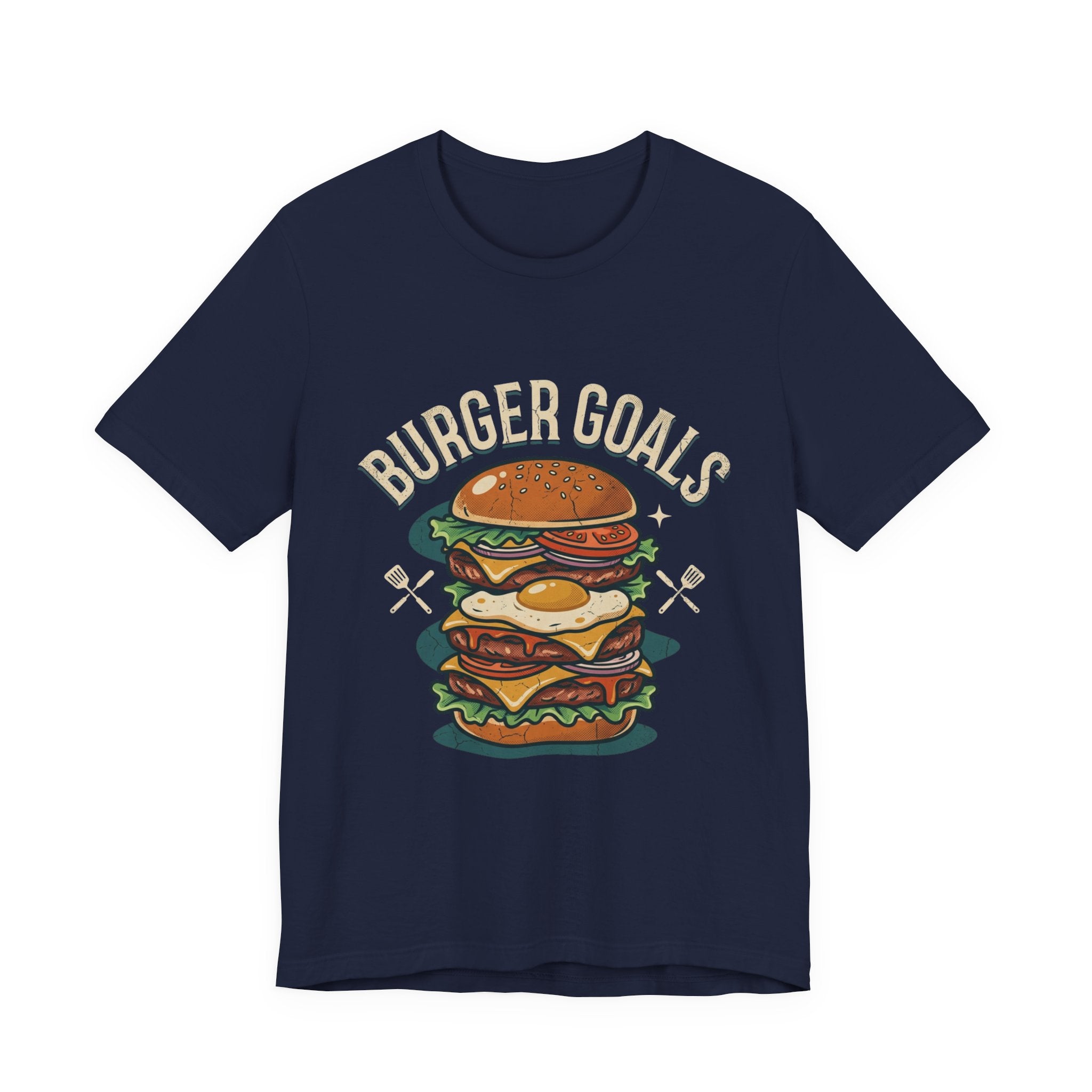Burger Goals T-Shirt — Funny Cheeseburger Graphic Tee for Burger Lovers