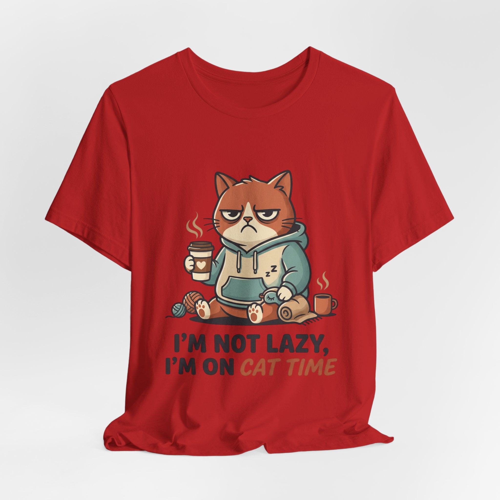 Cat Time T-Shirt — "I’m Not Lazy, I’m On Cat Time" Graphic Tee