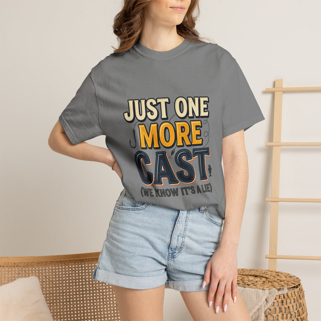 Fishing T-Shirt — "Just One More Cast (We Know It's A Lie)" Graphic Tee