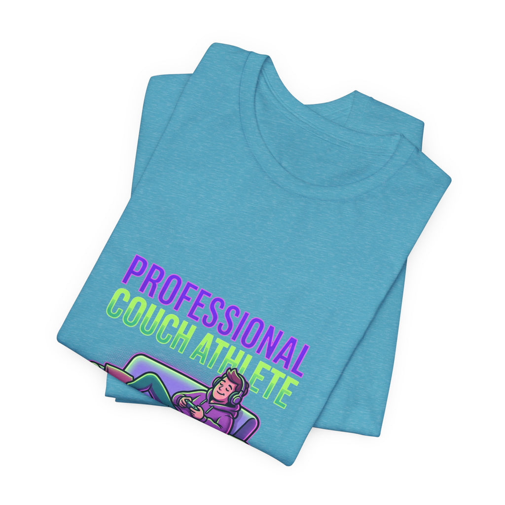 Professional Couch Athlete T-Shirt — Funny Lazy Gamer Tee