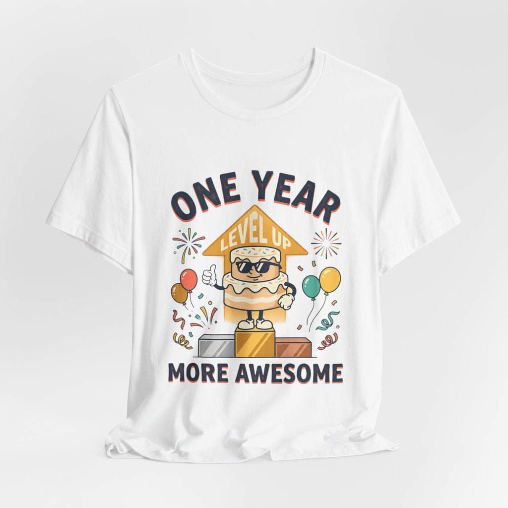 Birthday Baby Tee — "One Year More Awesome" 1st Birthday Shirt