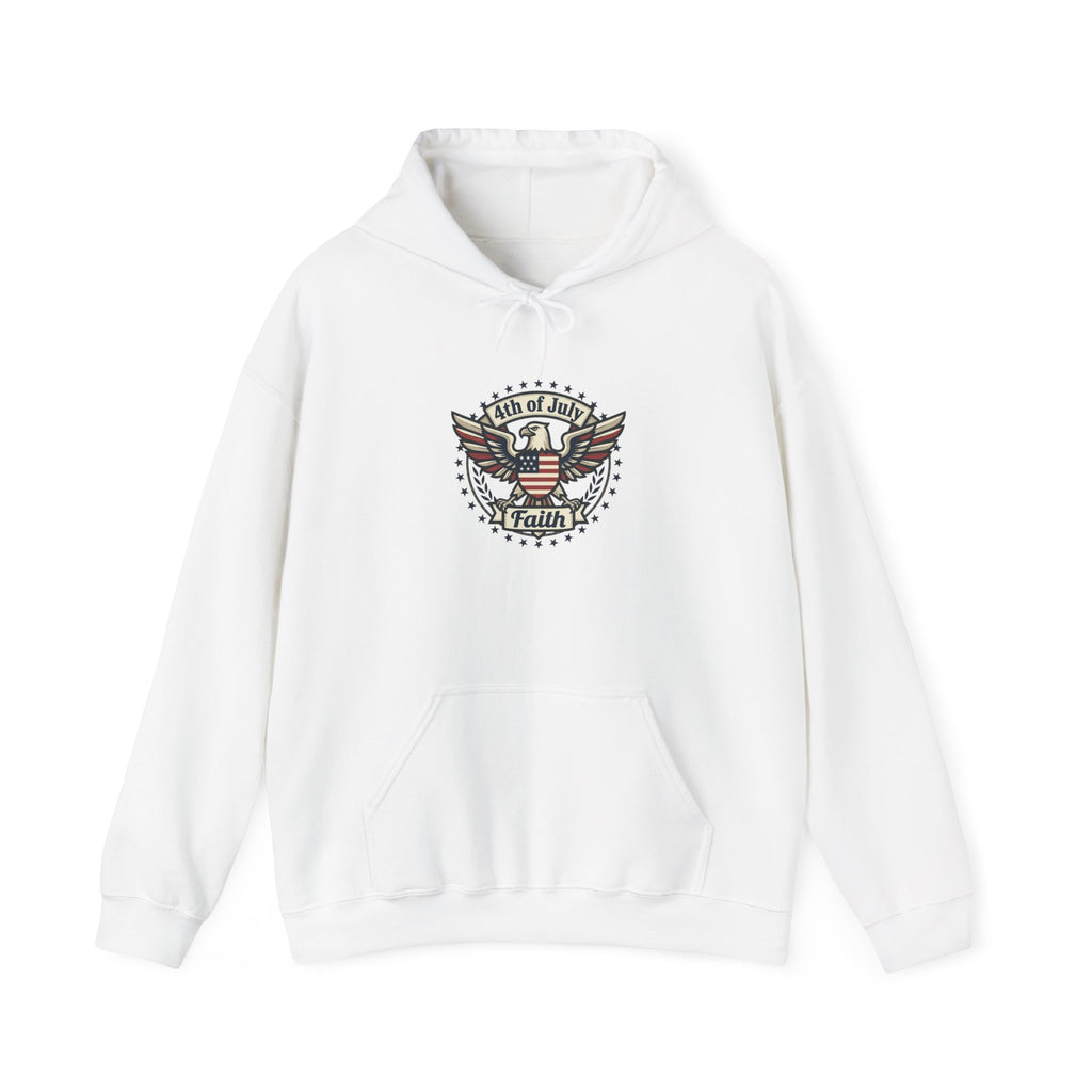 Faith & Freedom 4th of July Hoodie | Patriotic, Vintage Americana