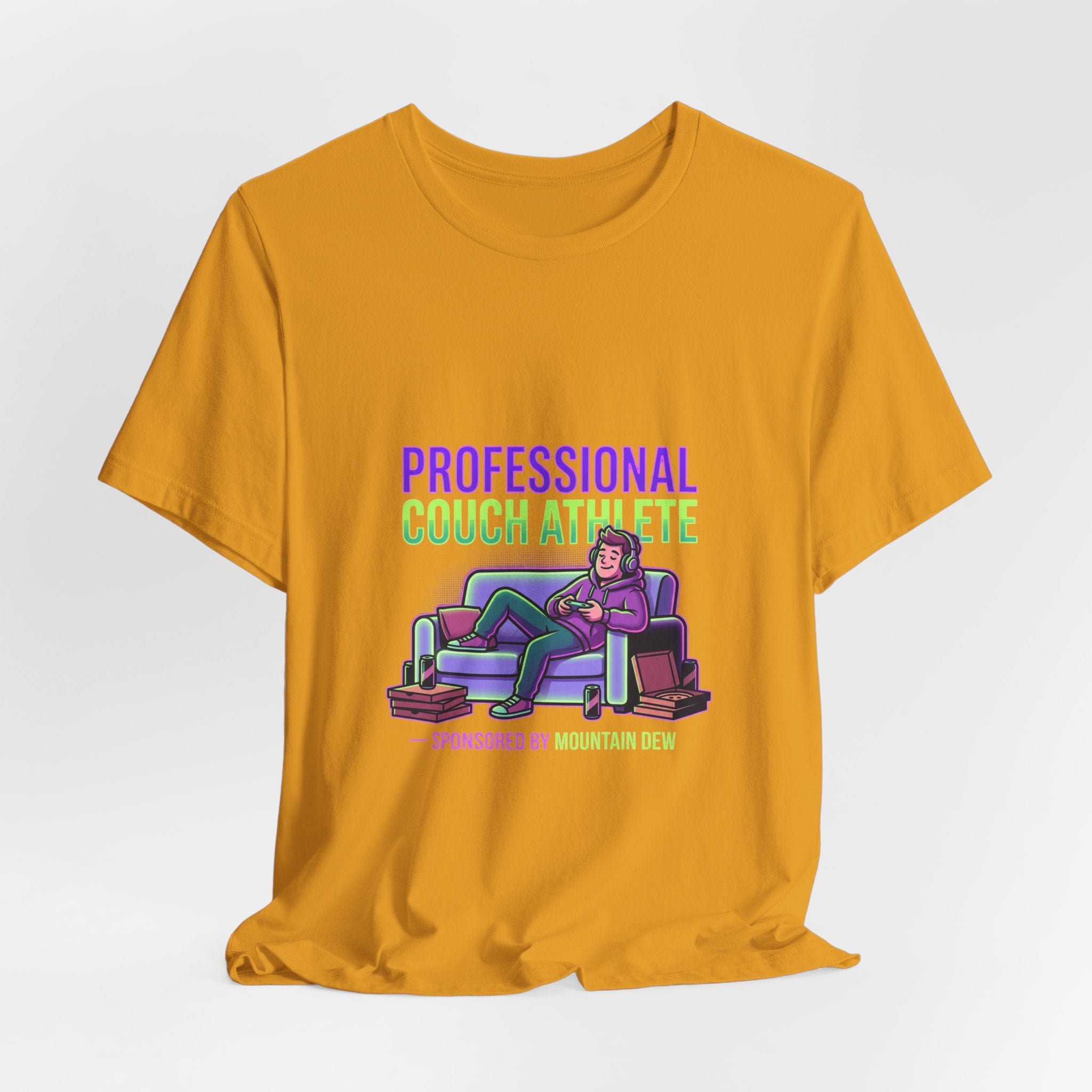 Professional Couch Athlete T-Shirt — Funny Lazy Gamer Tee