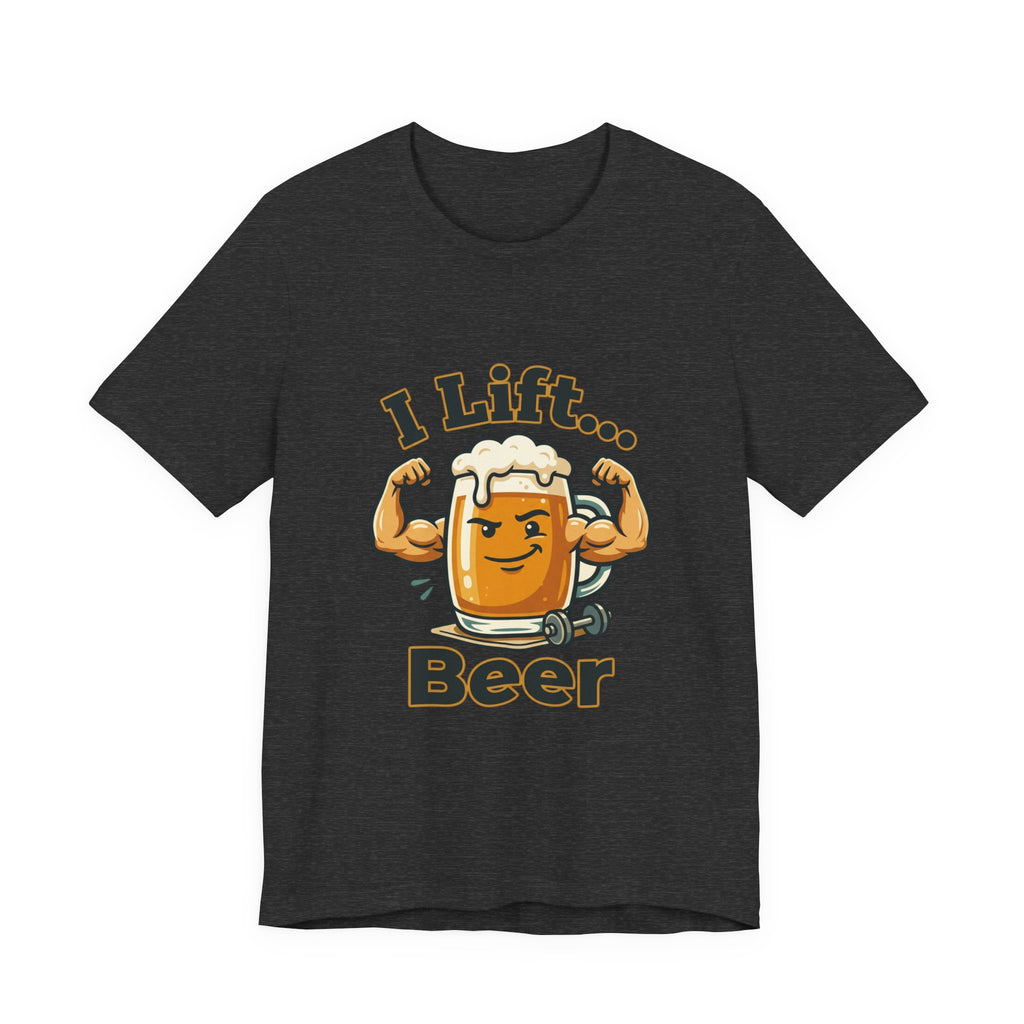I Lift Beer T-Shirt — Funny Beer Mug Fitness Tee