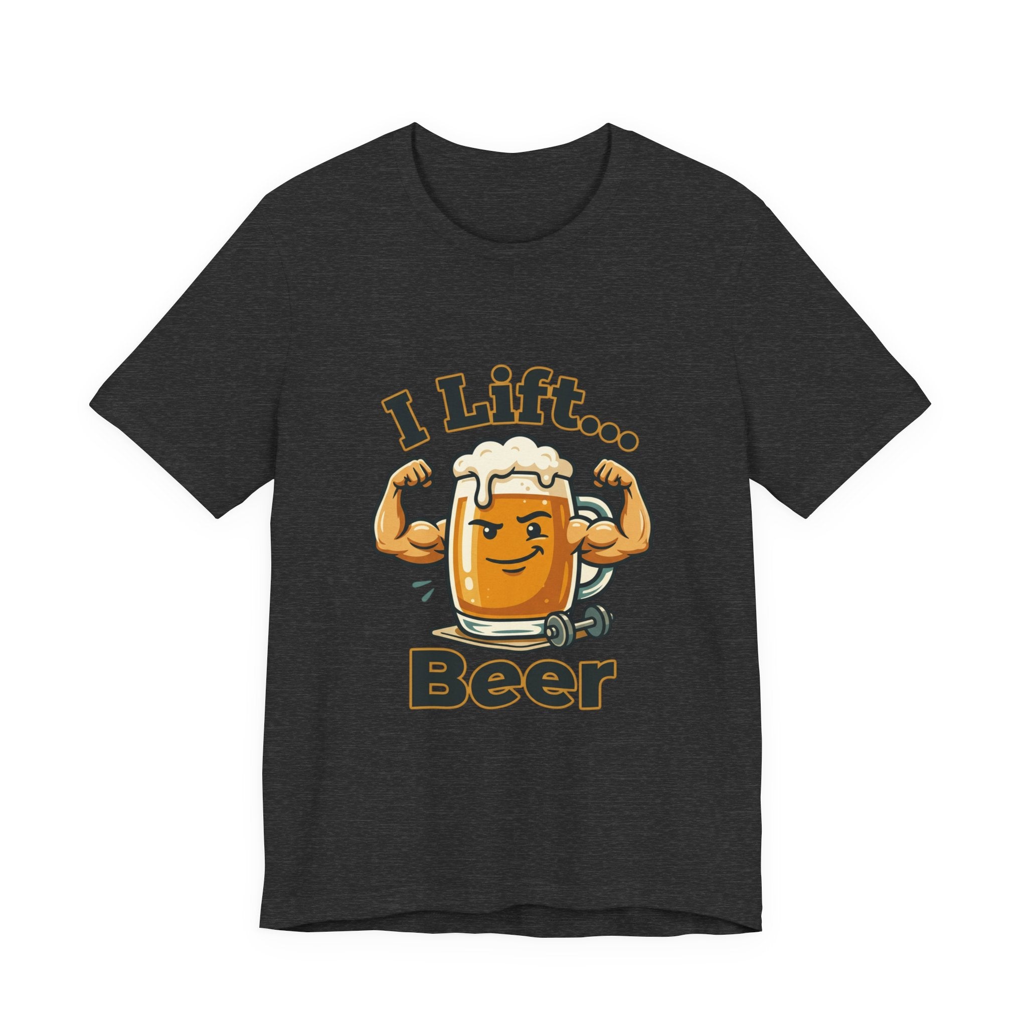 I Lift Beer T-Shirt — Funny Beer Mug Fitness Tee