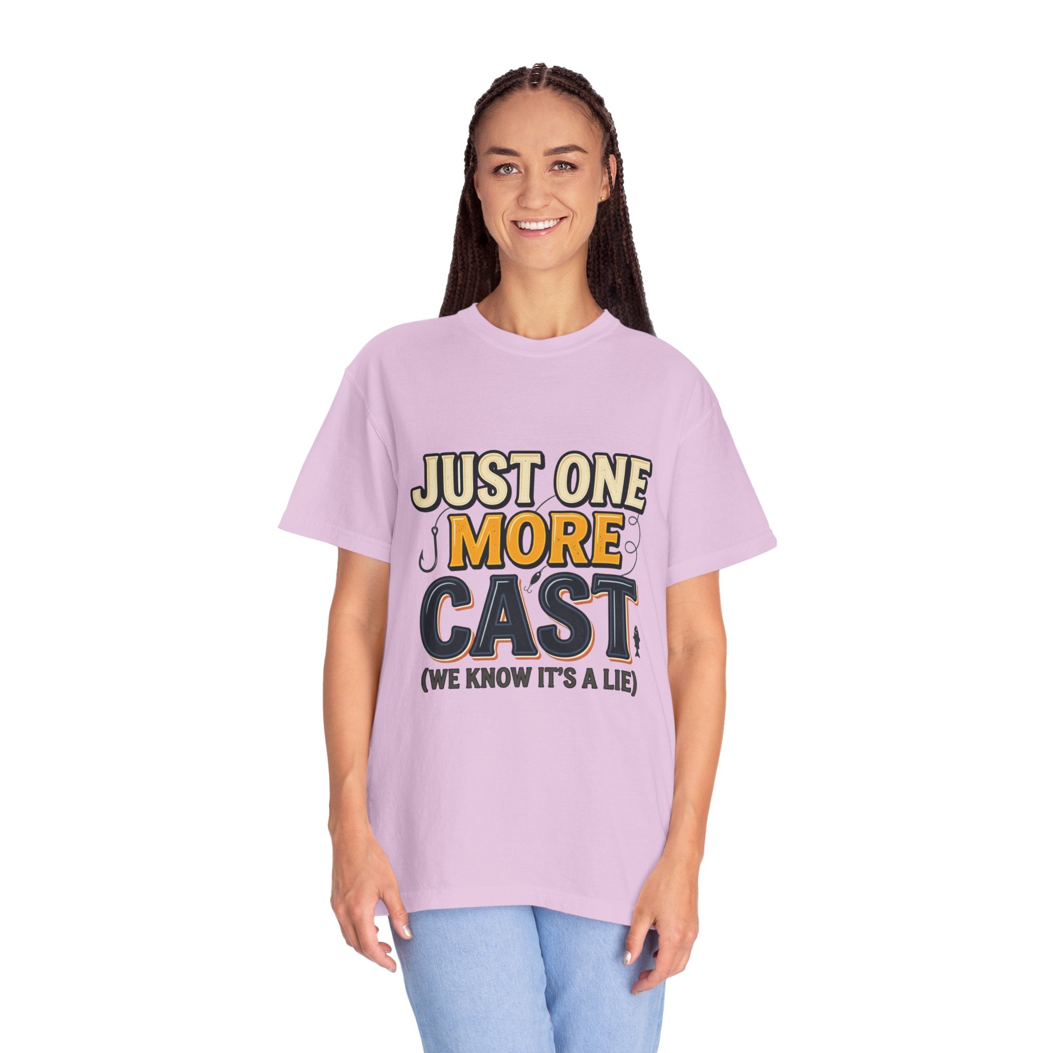 Fishing T-Shirt — "Just One More Cast (We Know It's A Lie)" Graphic Tee