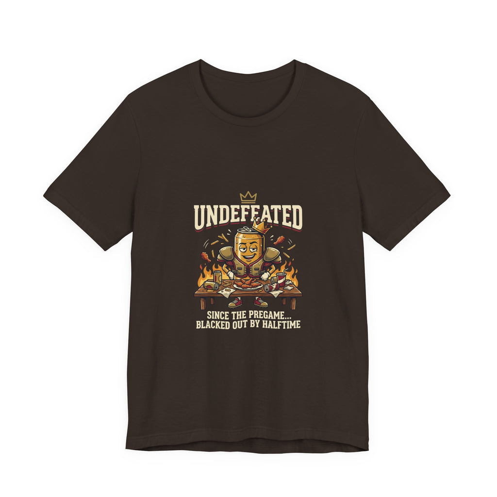 Undefeated Feast Tee — Cartoon King Dining Graphic T-Shirt