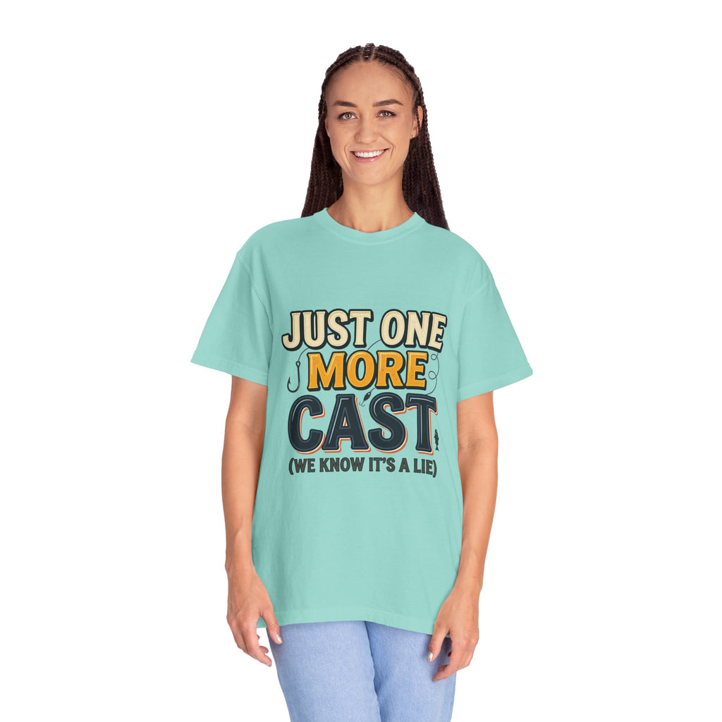 Fishing T-Shirt — "Just One More Cast (We Know It's A Lie)" Graphic Tee