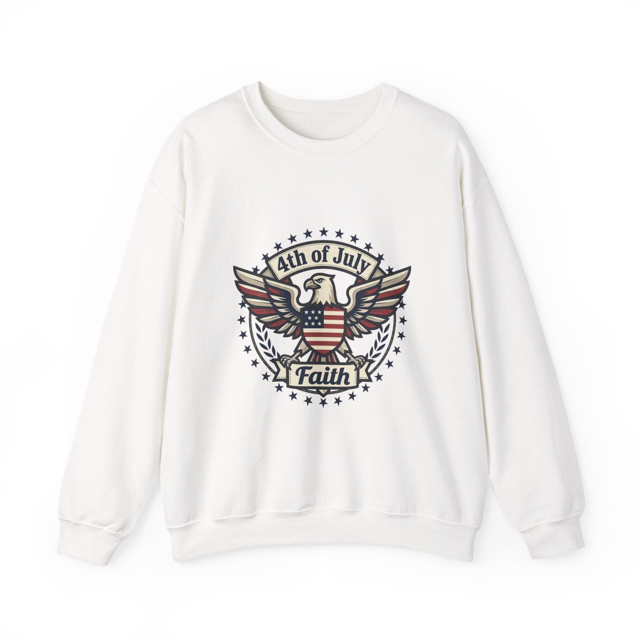 Faith & Freedom 4th of July Sweatshirt | patriotic, faith-based, vintage Americana