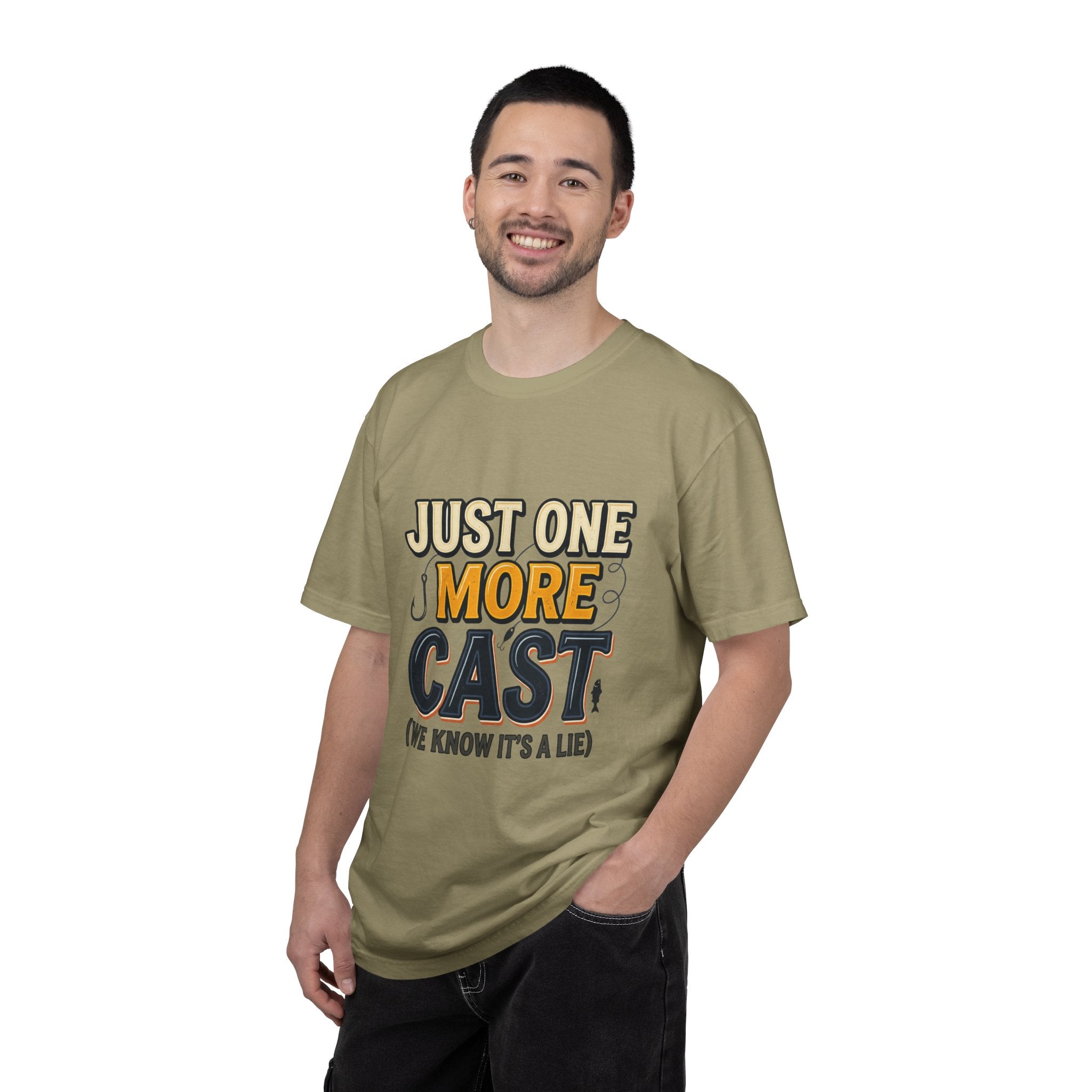Fishing T-Shirt — "Just One More Cast (We Know It's A Lie)" Graphic Tee