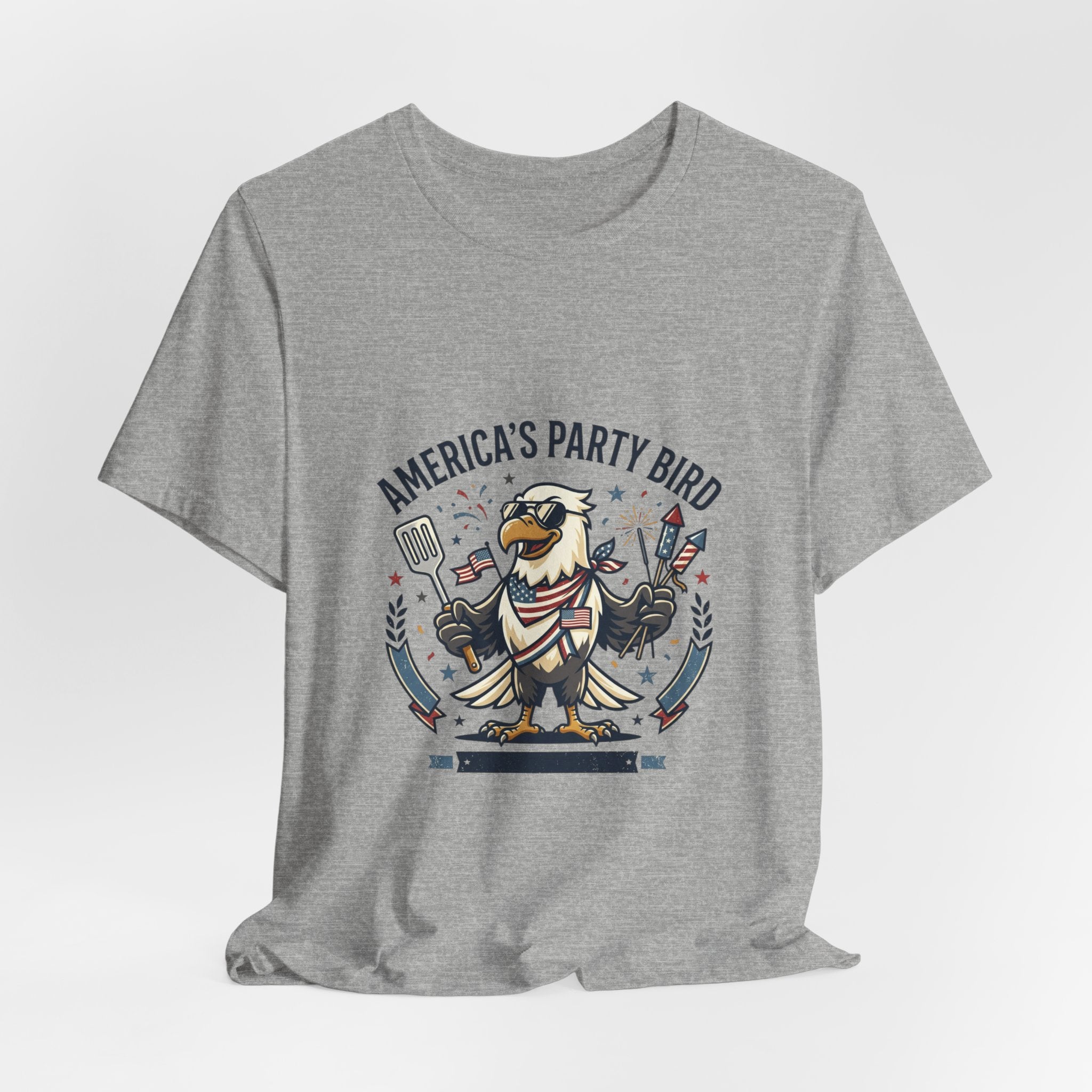 America's Party Bird T-Shirt — Patriotic Eagle BBQ & Fireworks Tee