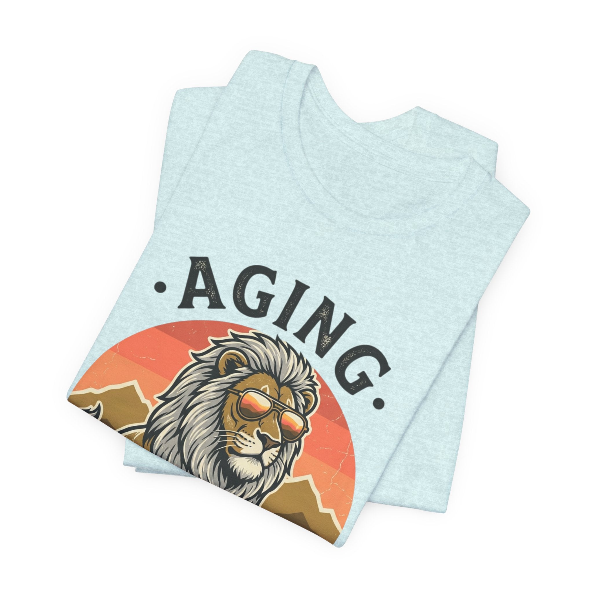 Aging Like a Legend Tee — Vintage Lion Graphic T-Shirt for Men & Women