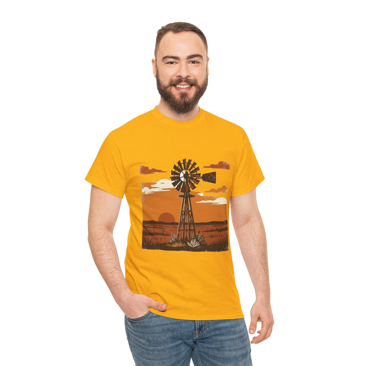 Windmill Sunset T-Shirt