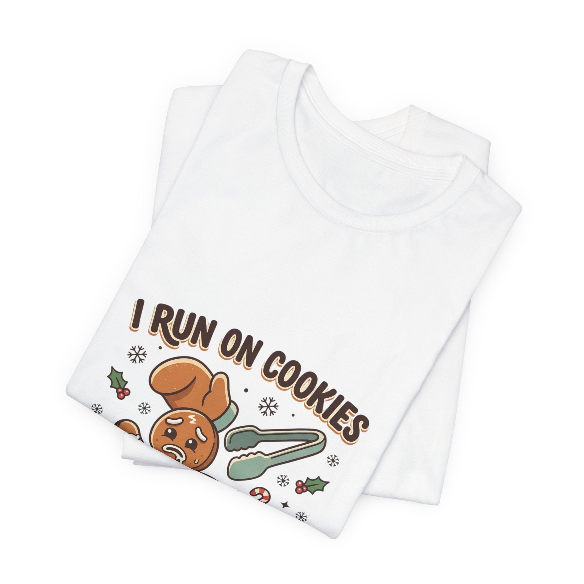 I Run On Cookies Gingerbread Tee — Funny Holiday Christmas Cookie Shirt