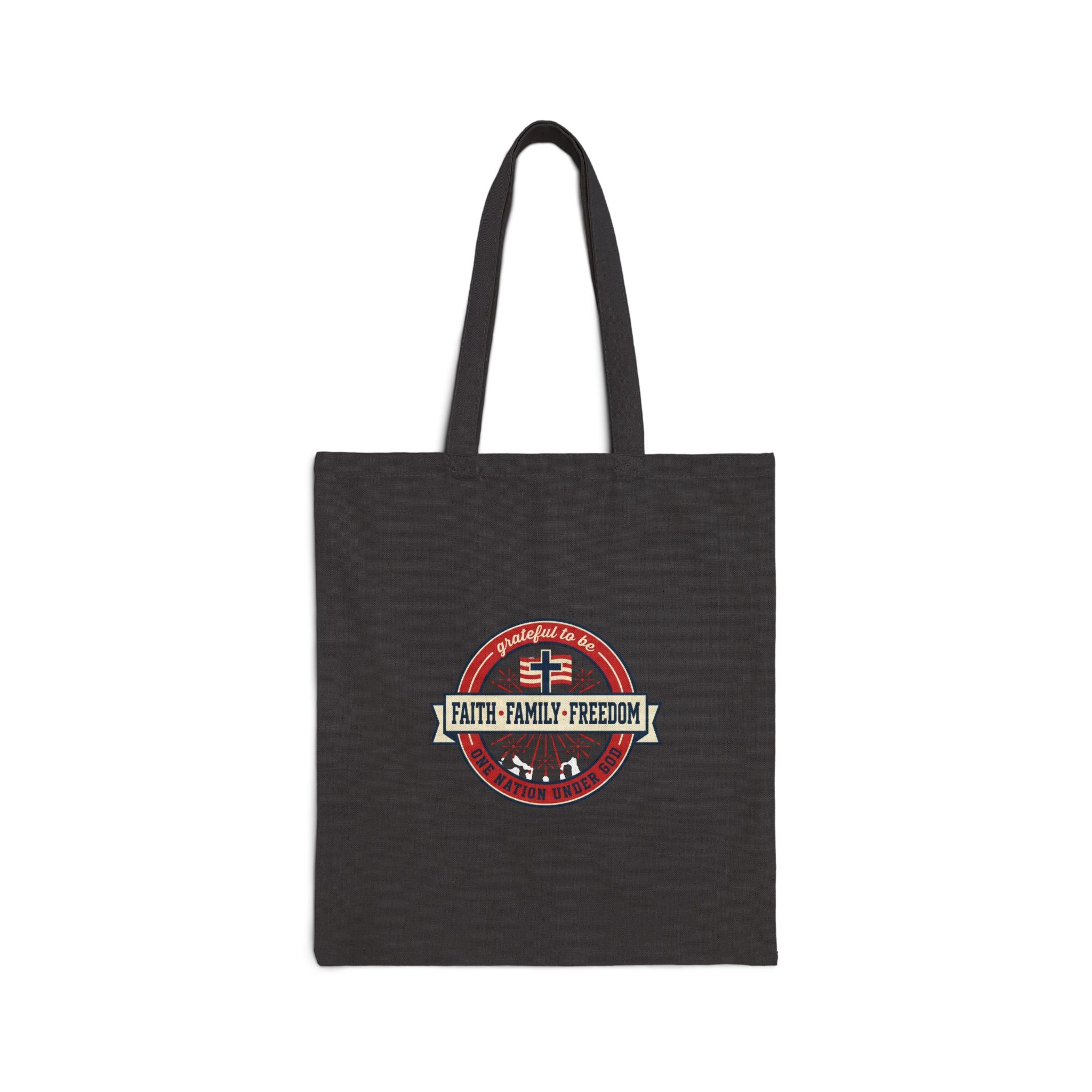 Faith Family Freedom Tote | Patriotic, Faith-based July 4th Vintage Americana