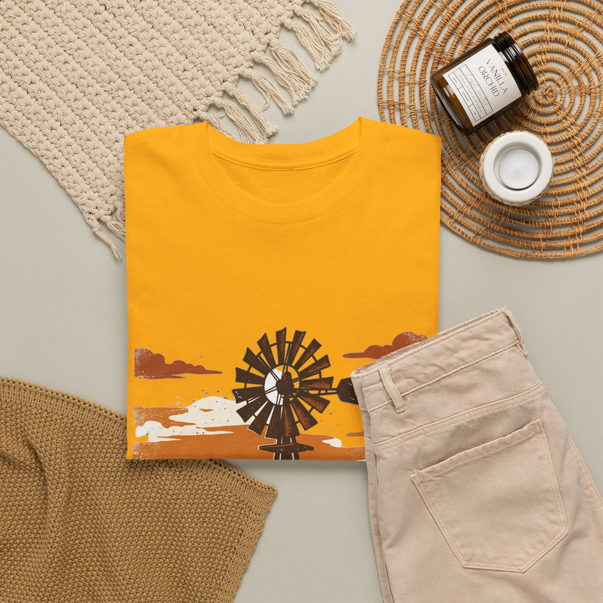 Windmill Sunset T-Shirt