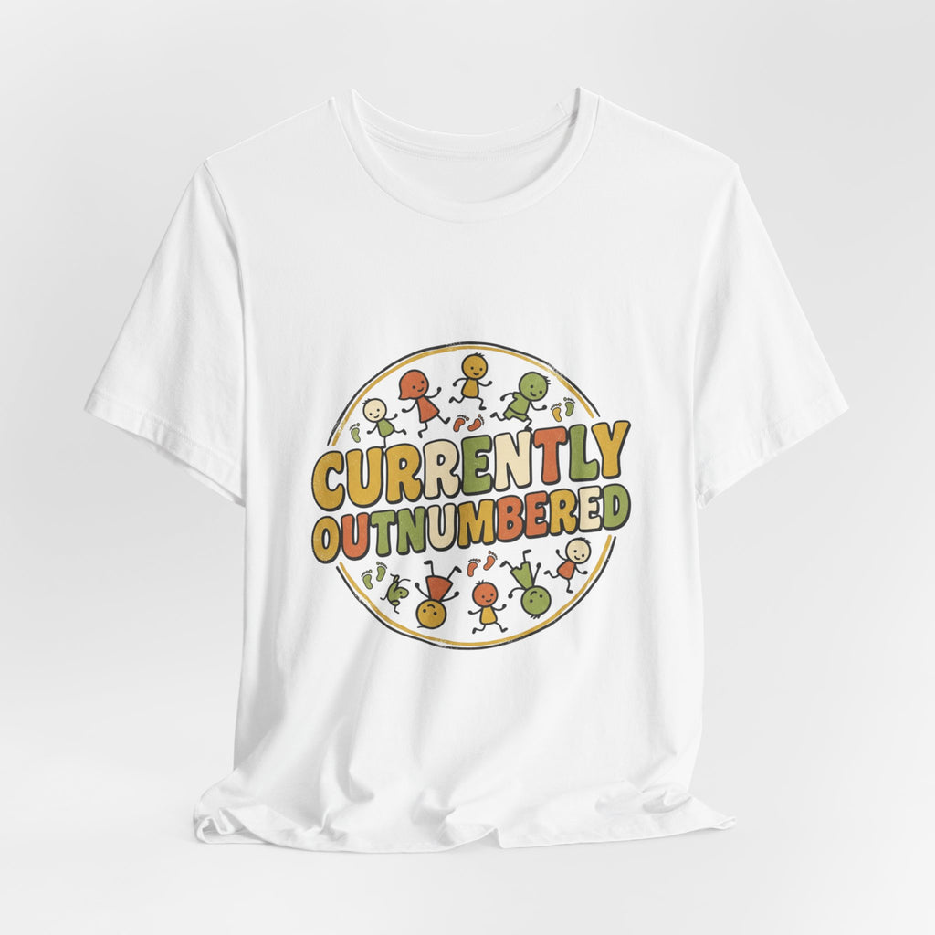 Currently Outnumbered T-Shirt — Funny Family Pregnancy Announcement Tee