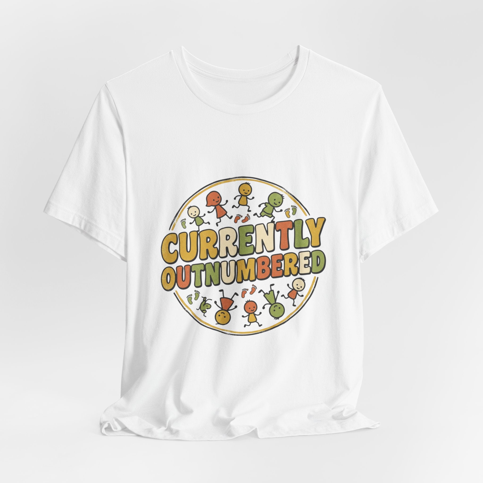 Currently Outnumbered T-Shirt — Funny Family Pregnancy Announcement Tee
