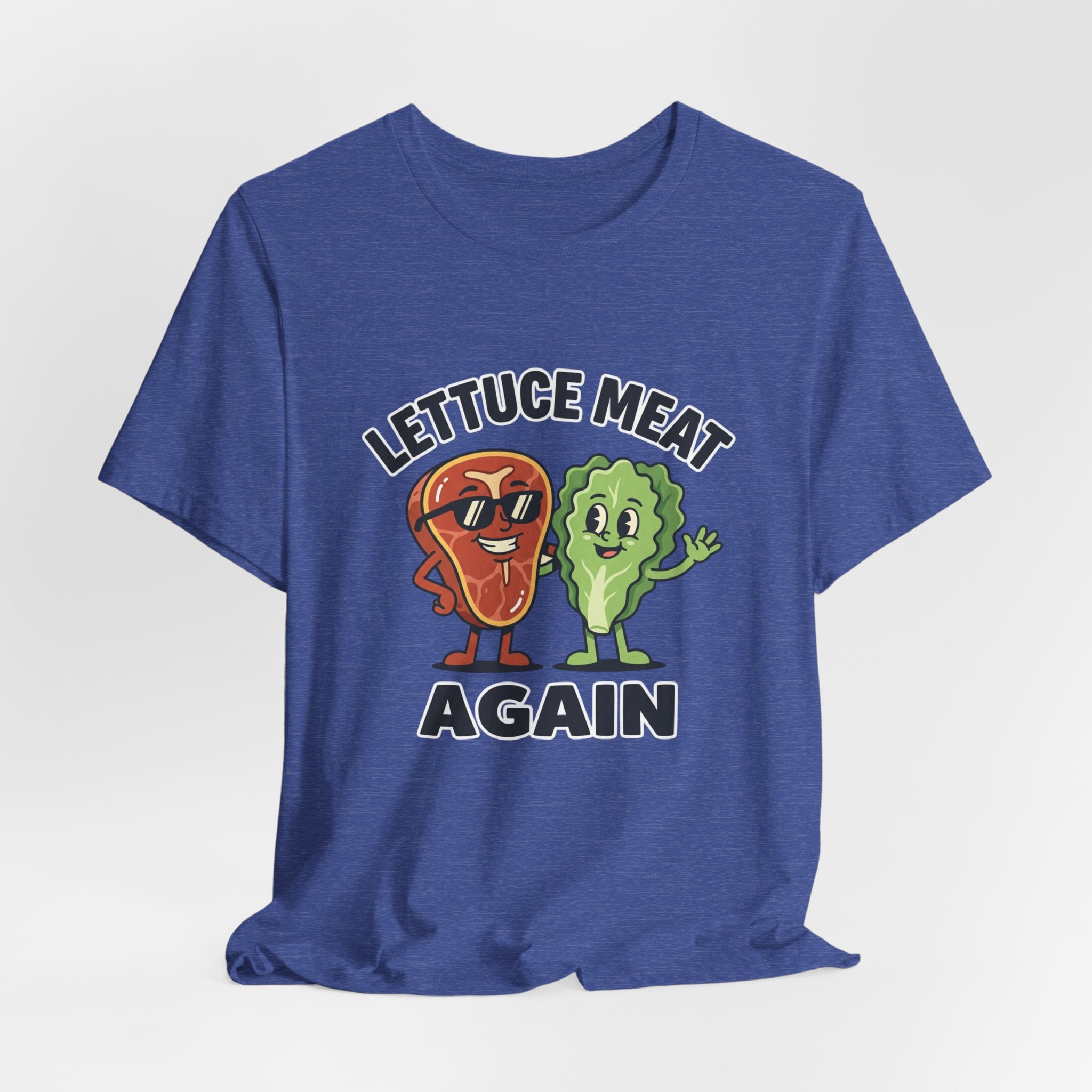 Lettuce Meat Again Tee — Funny Vegan/Meat-Lover Graphic T-Shirt