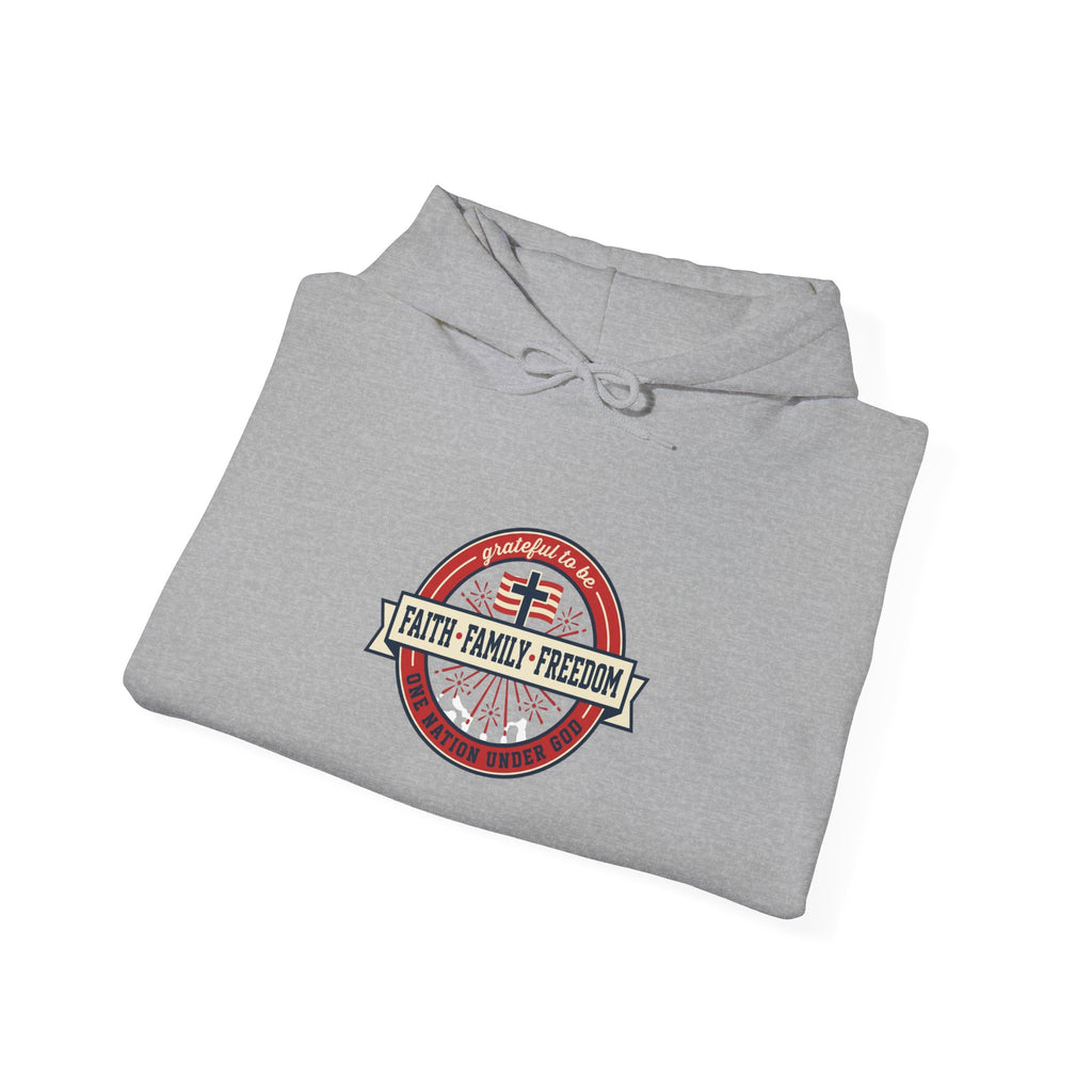 Faith • Family • Freedom Hoodie | Patriotic Vintage Americana, July 4th