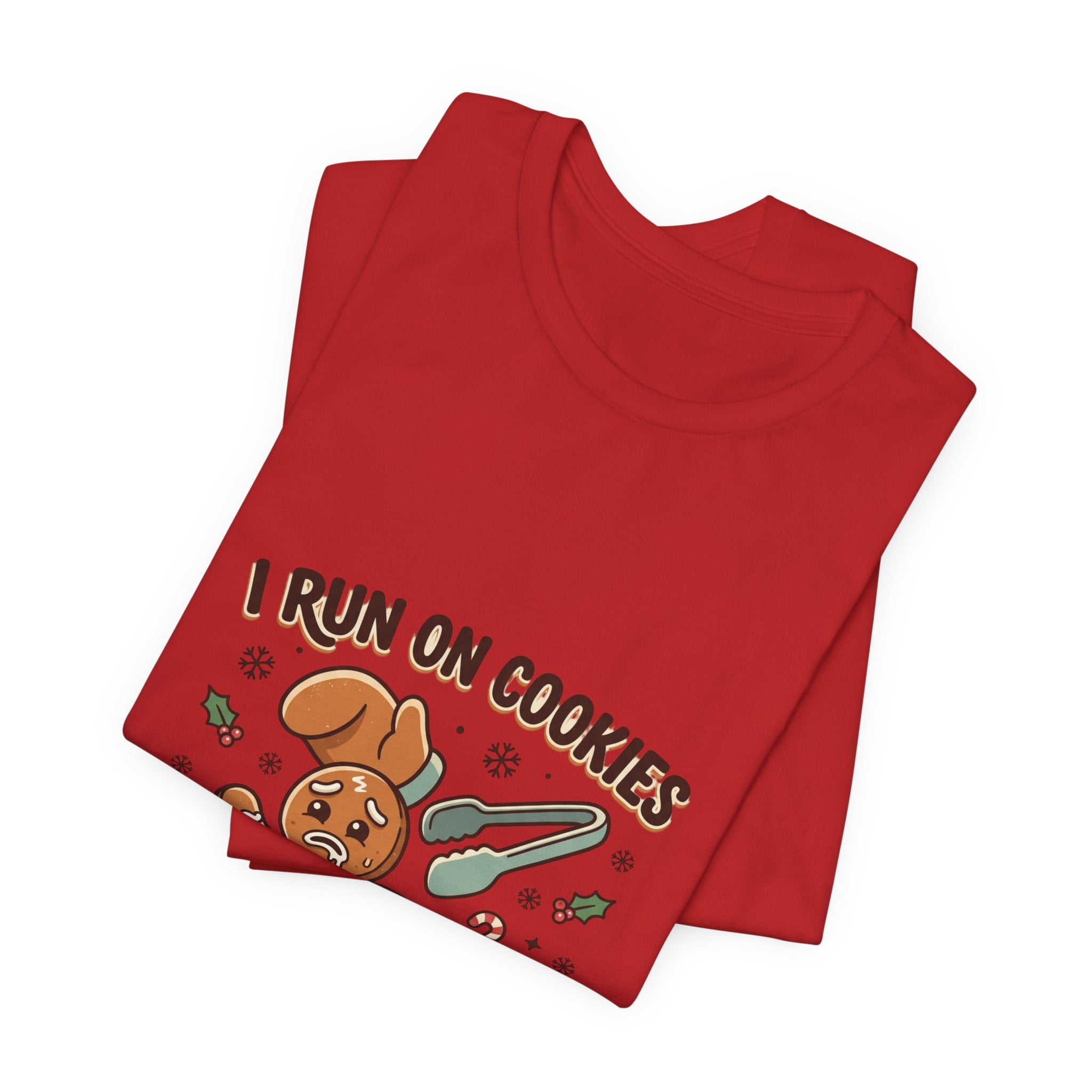 I Run On Cookies Gingerbread Tee — Funny Holiday Christmas Cookie Shirt