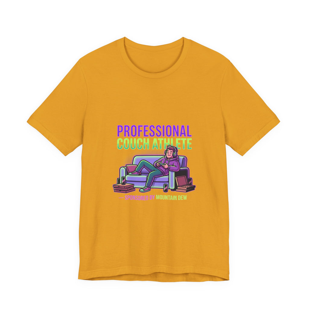 Professional Couch Athlete T-Shirt — Funny Lazy Gamer Tee