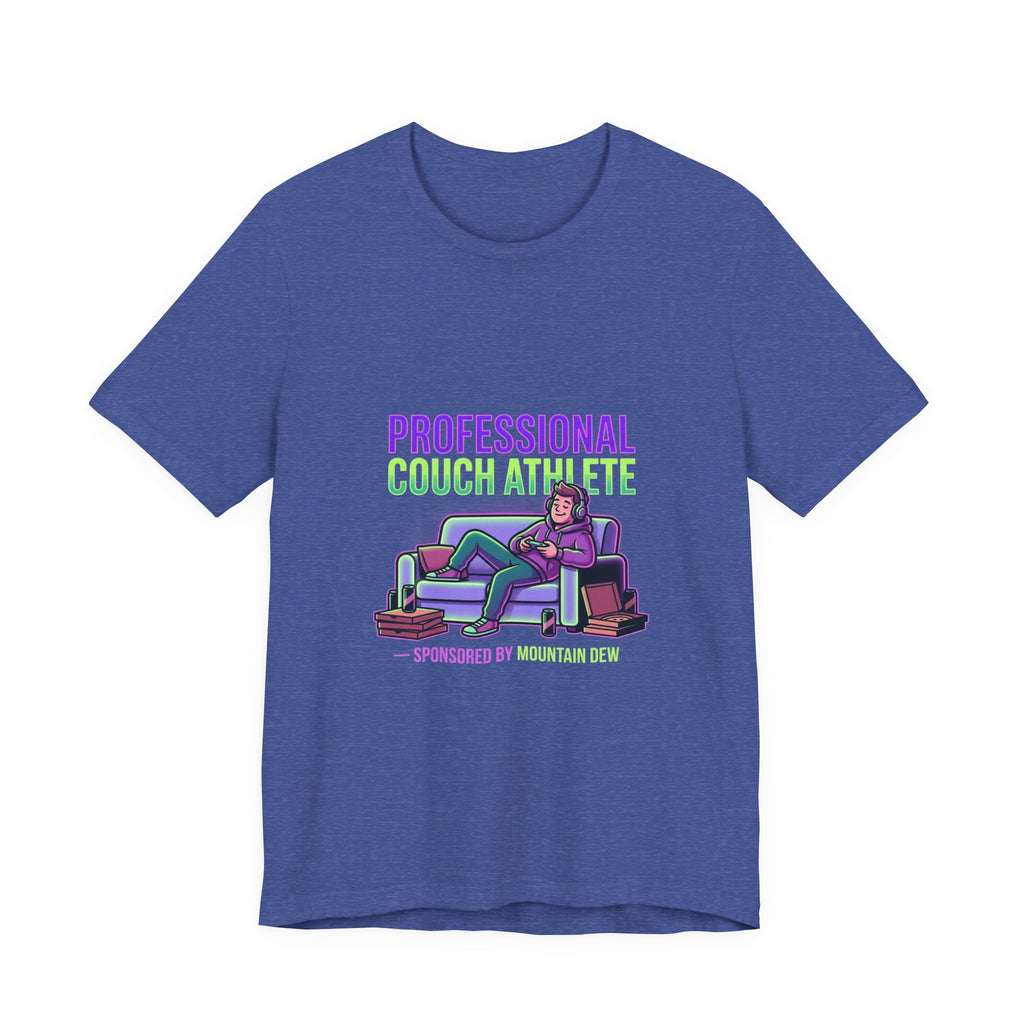 Professional Couch Athlete T-Shirt — Funny Lazy Gamer Tee
