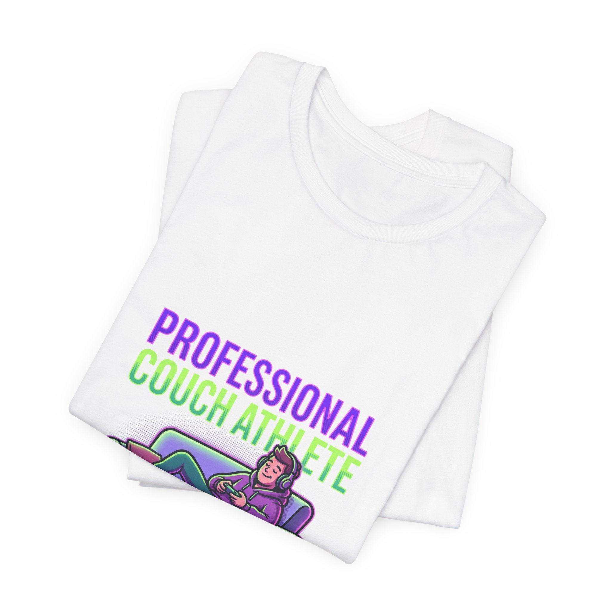 Professional Couch Athlete T-Shirt — Funny Lazy Gamer Tee