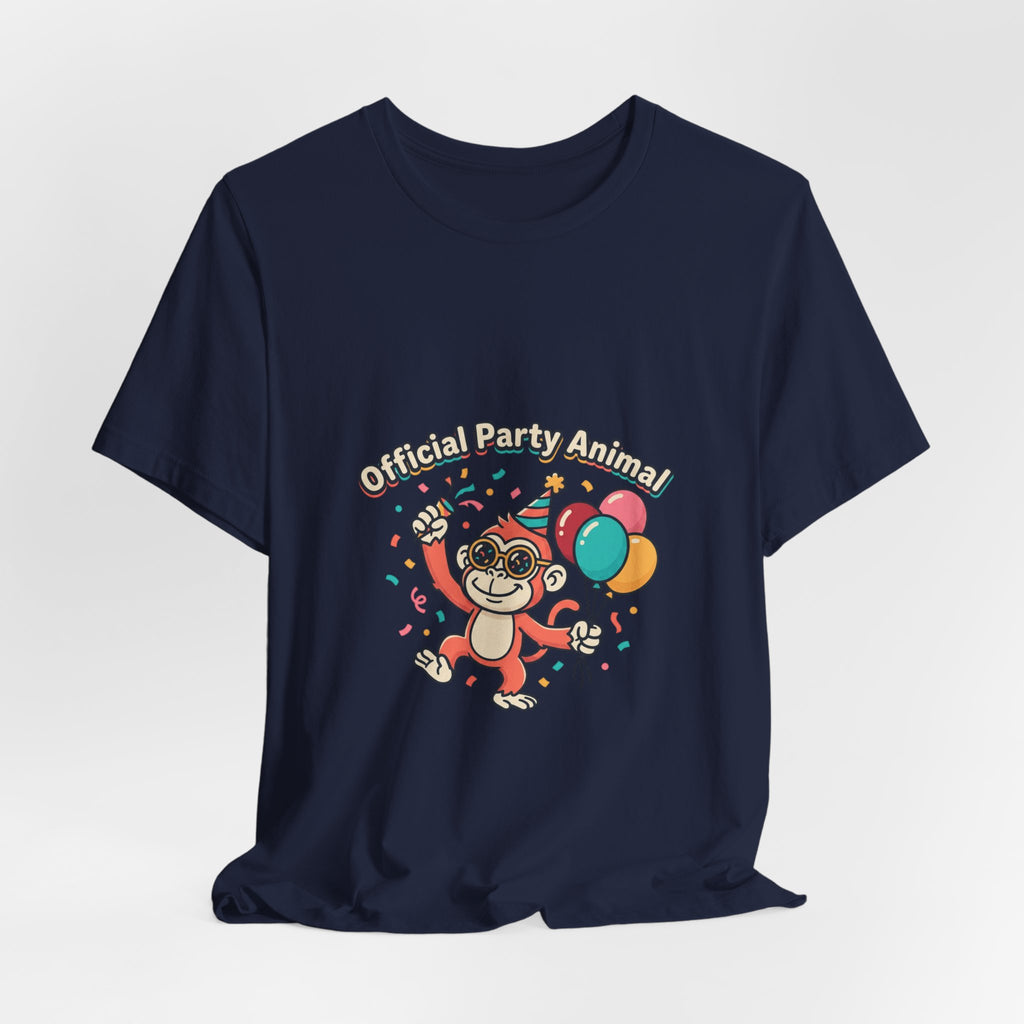 Party Animal T‑Shirt — Cute Monkey Birthday Tee with Balloons