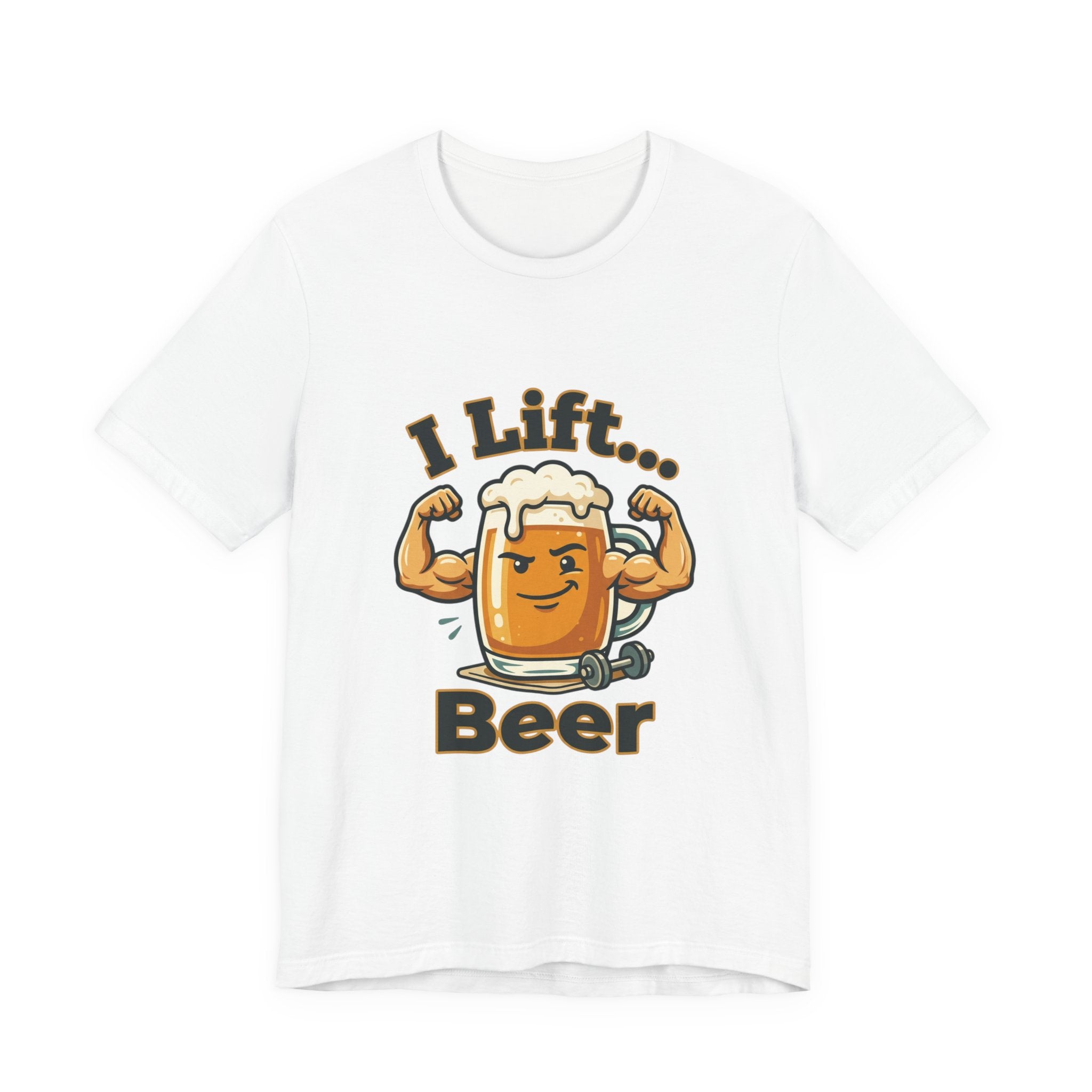 I Lift Beer T-Shirt — Funny Beer Mug Fitness Tee