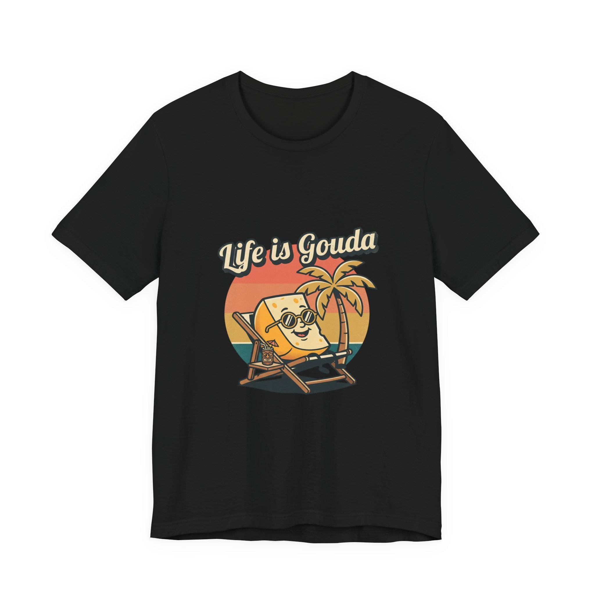 Life is Gouda Graphic Tee – Funny Cheese Vacation T-Shirt