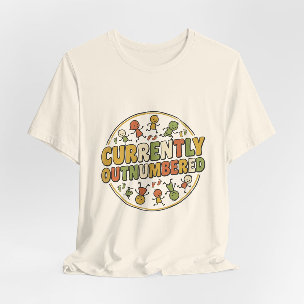 Currently Outnumbered T-Shirt — Funny Family Pregnancy Announcement Tee