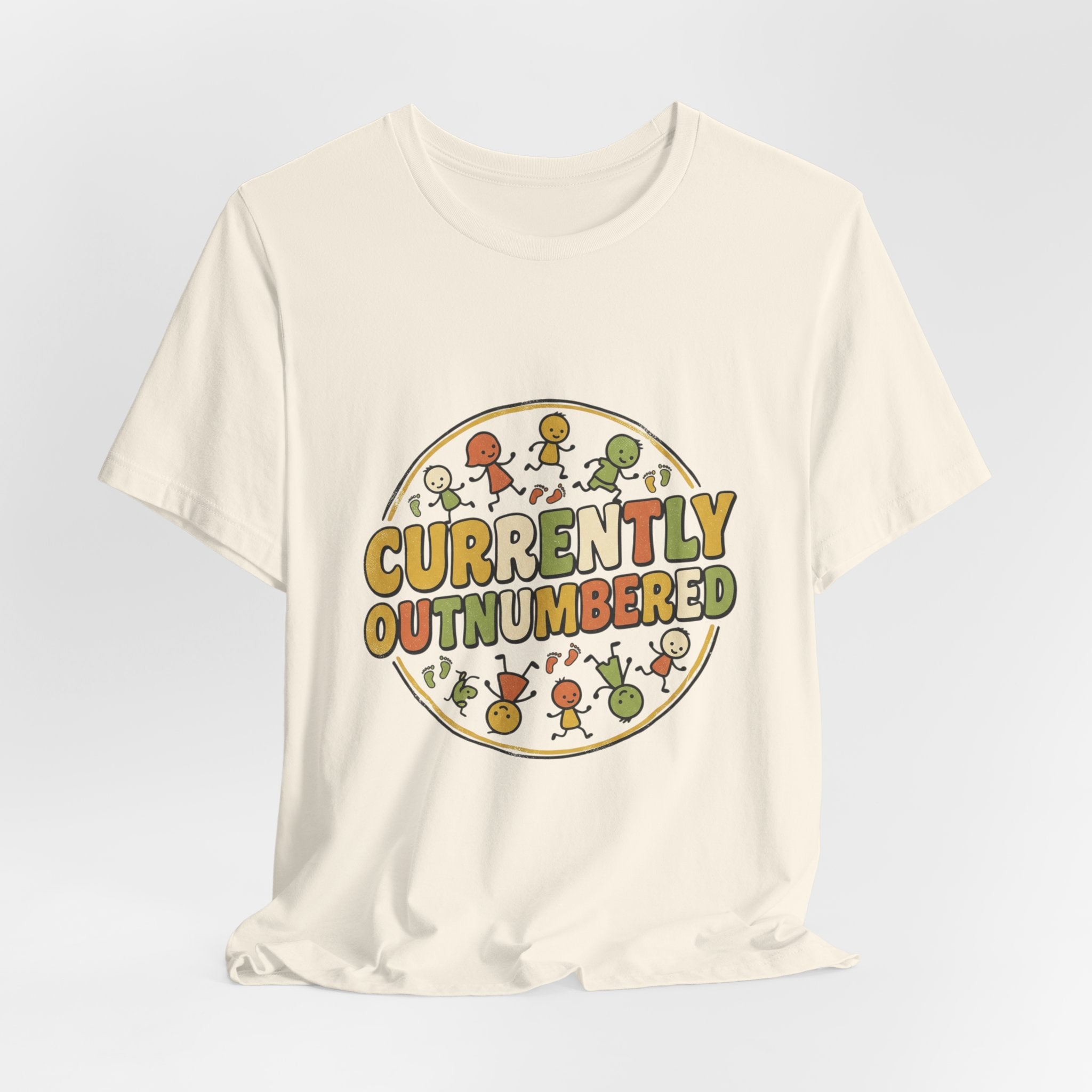 Currently Outnumbered T-Shirt — Funny Family Pregnancy Announcement Tee