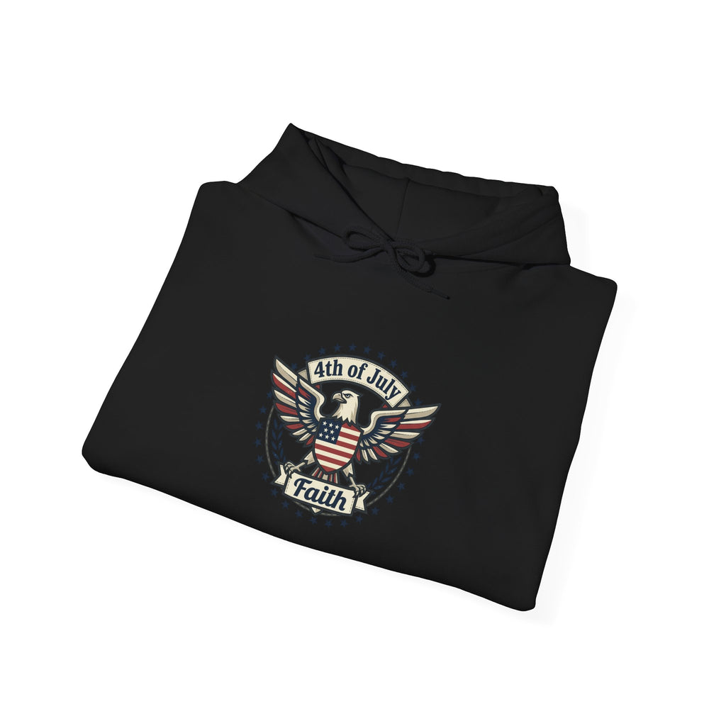 Faith & Freedom 4th of July Hoodie | Patriotic, Vintage Americana
