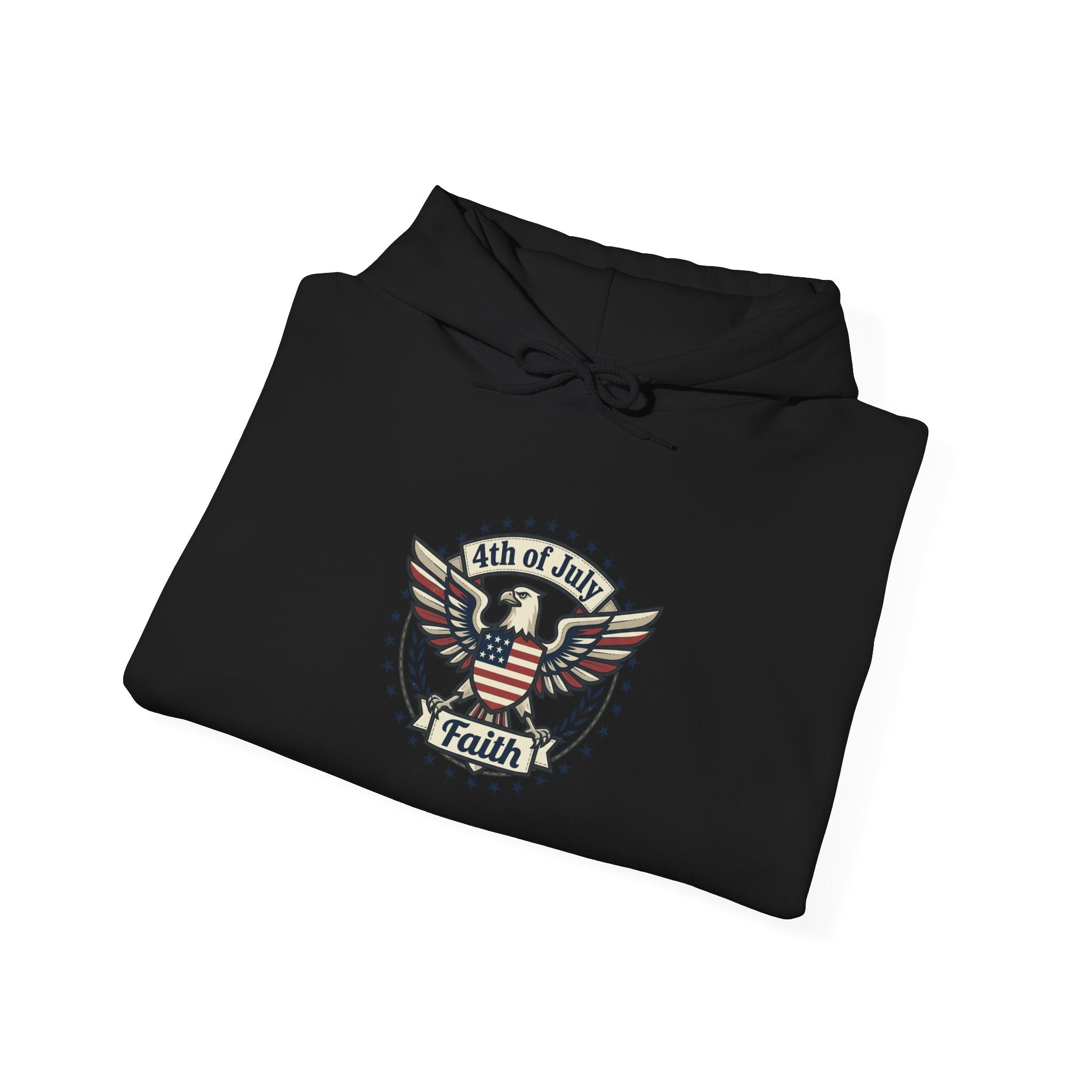 Faith & Freedom 4th of July Hoodie | Patriotic, Vintage Americana