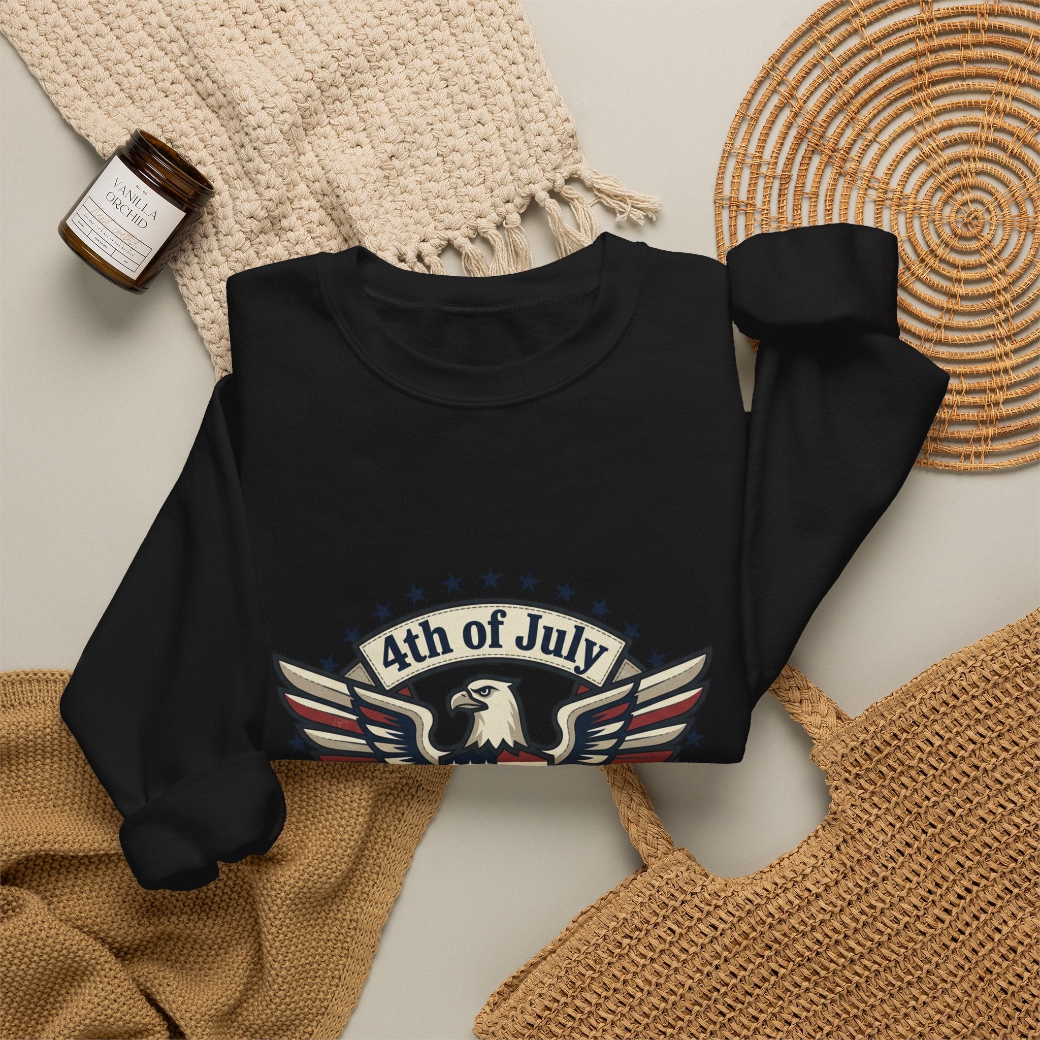 Faith & Freedom 4th of July Sweatshirt | patriotic, faith-based, vintage Americana