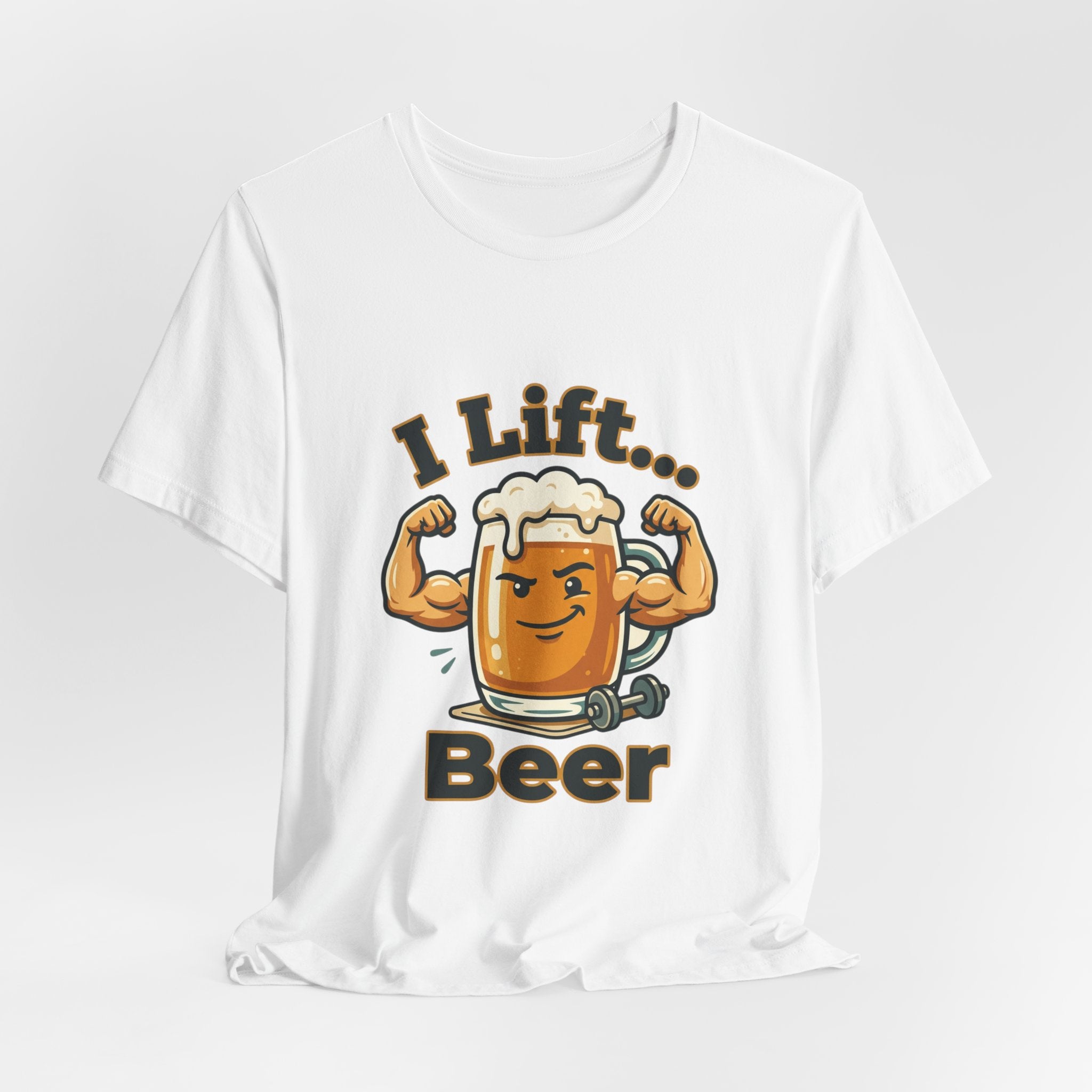 I Lift Beer T-Shirt — Funny Beer Mug Fitness Tee