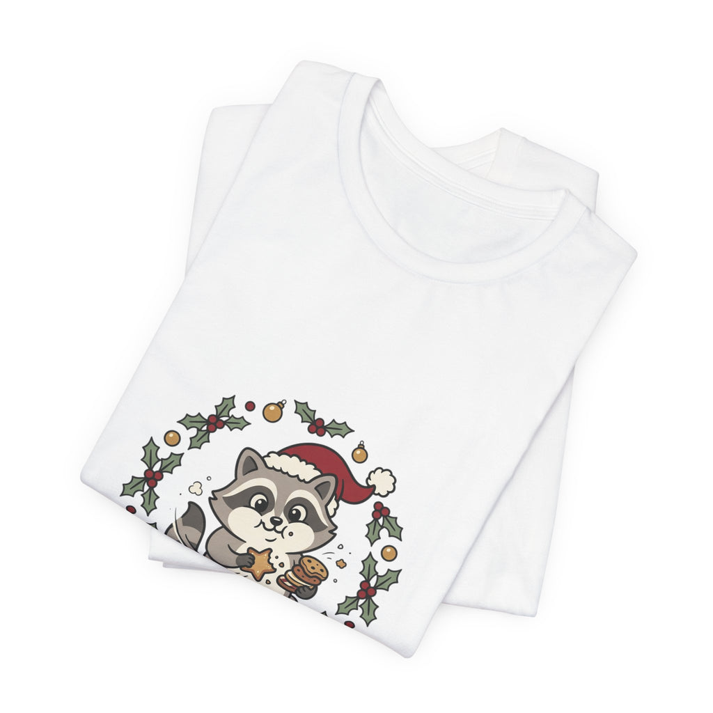 Nice List? Never Heard Of It Raccoon Christmas Tee